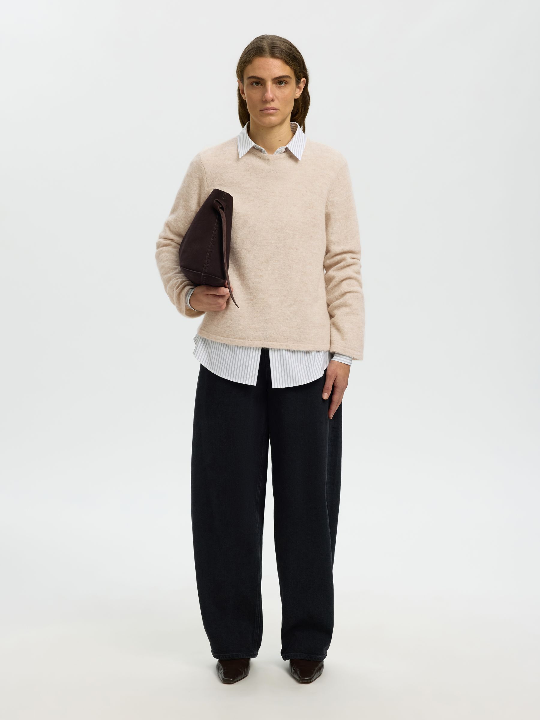 WOOL BLEND KNITTED PULLOVER