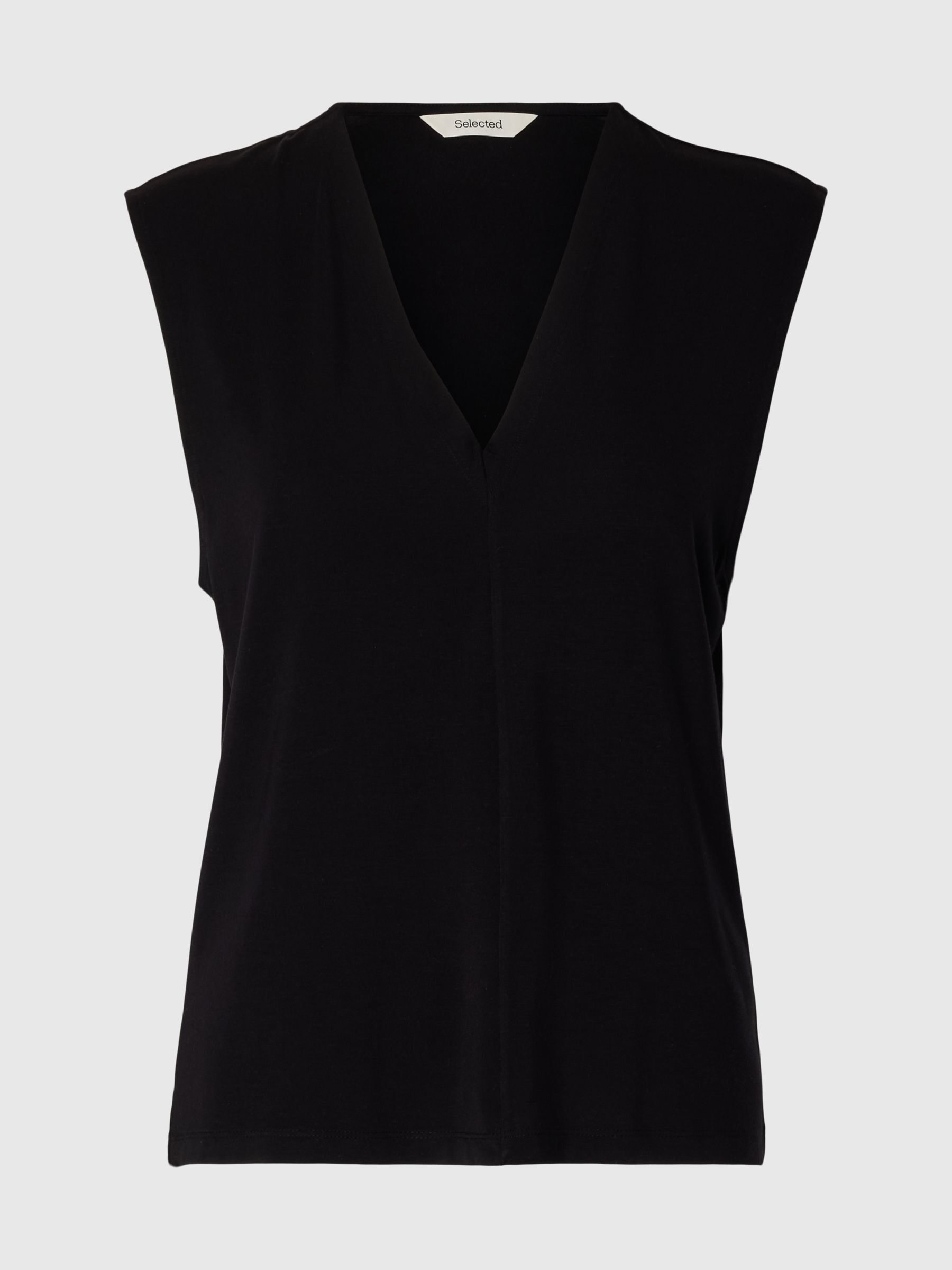 SLEEVELESS V-NECK TOP