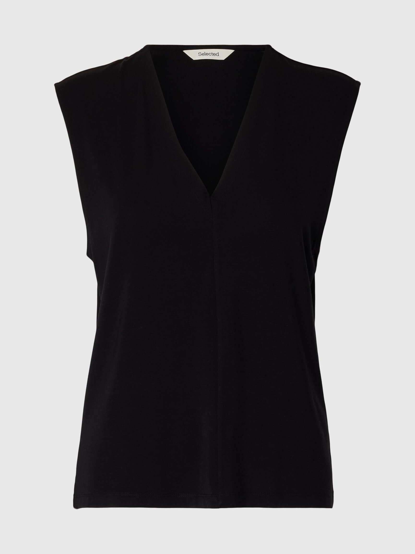 SLEEVELESS V-NECK TOP