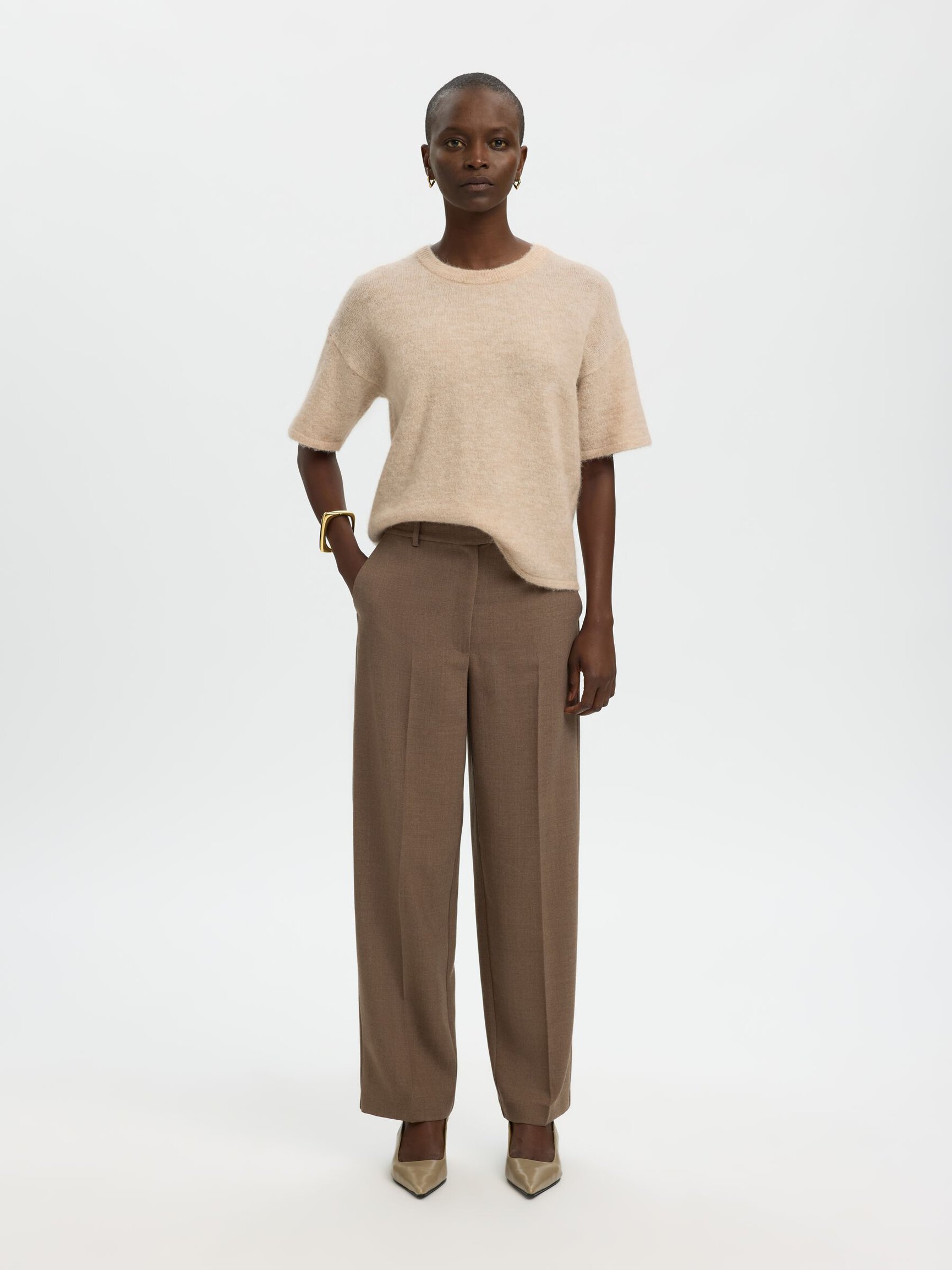 WOOL BLEND KNITTED PULLOVER