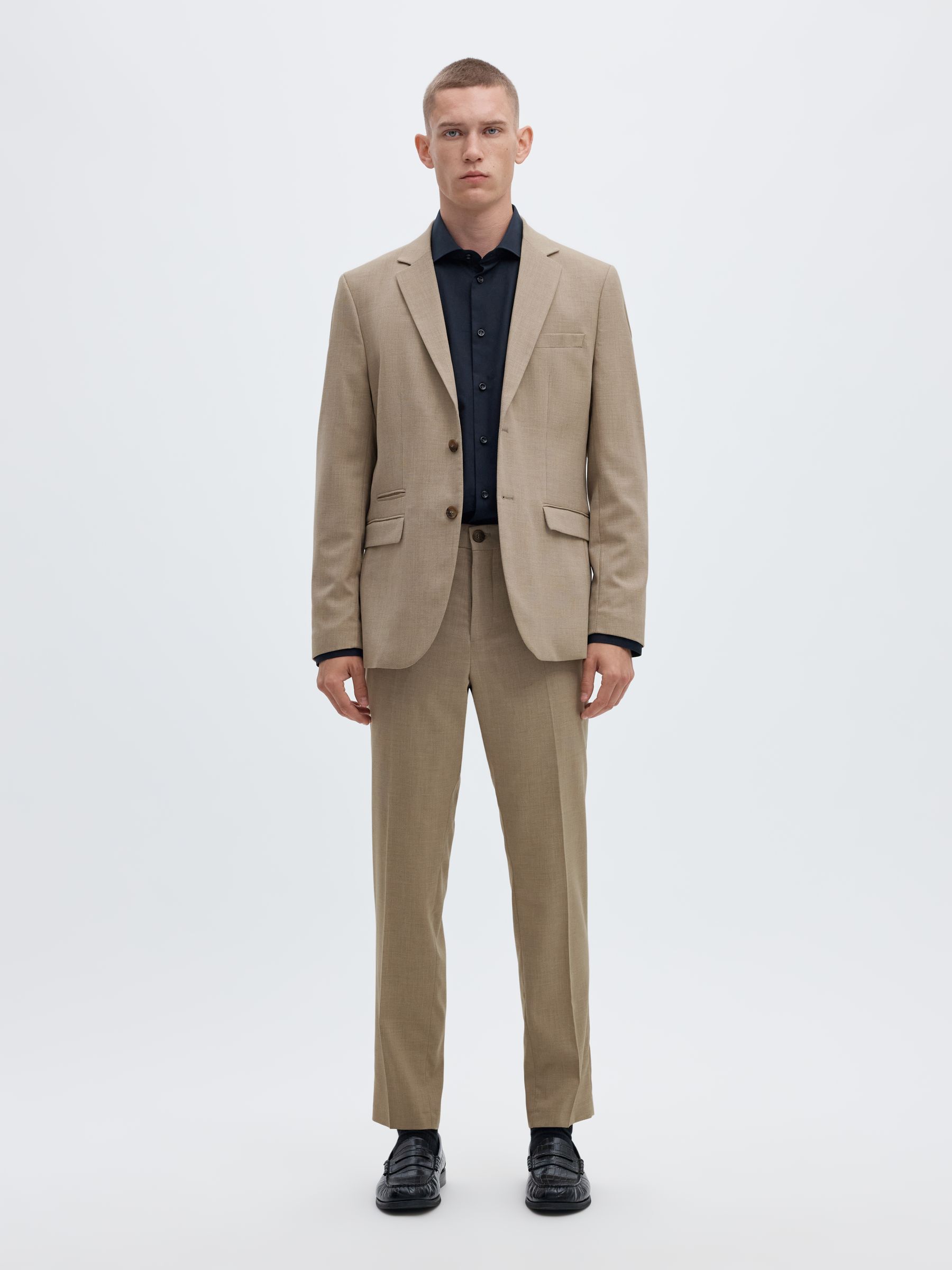WOVEN WOOL BLEND TROUSERS