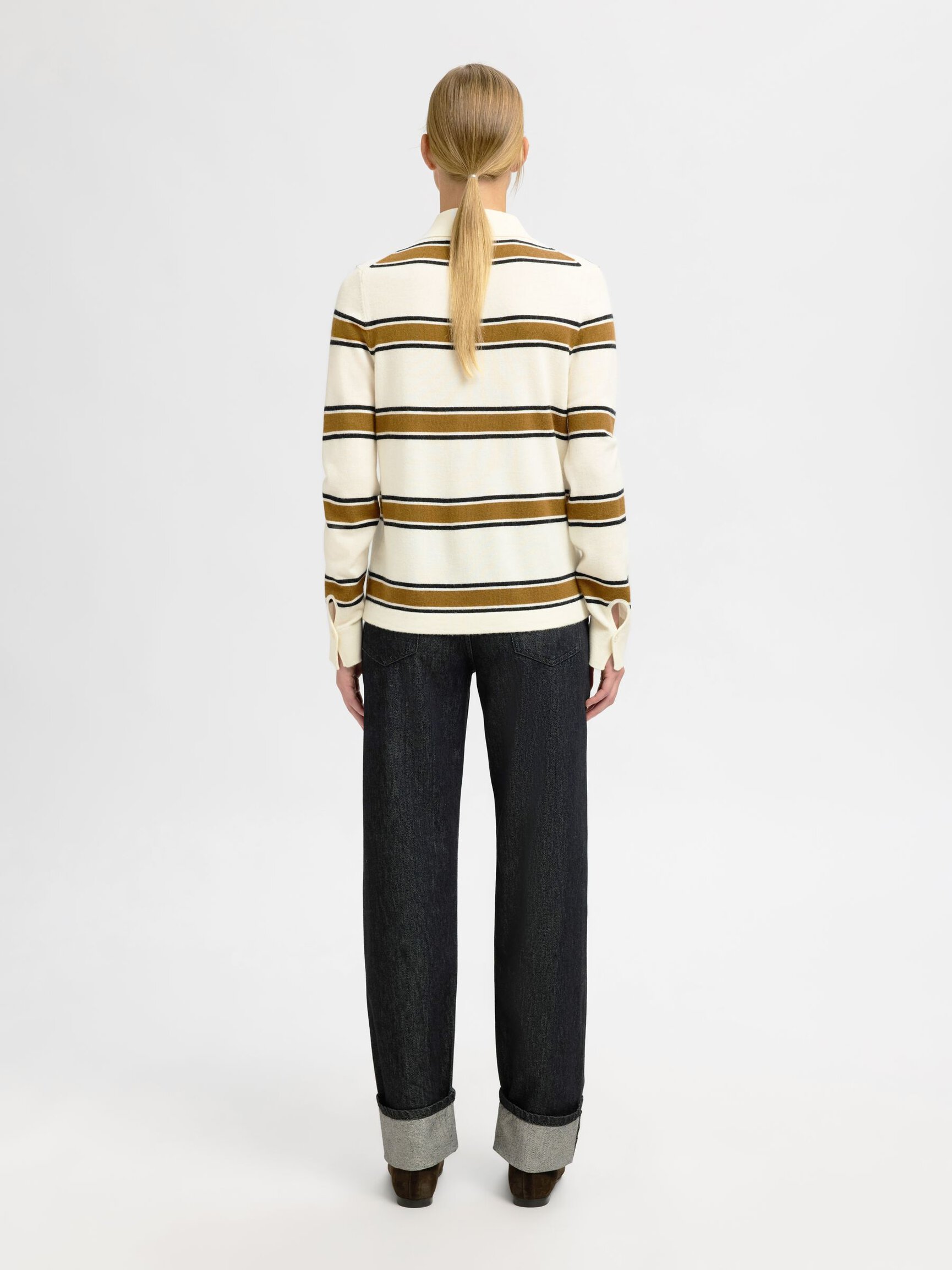 100% MERINO WOOL LONG-SLEEVED POLO