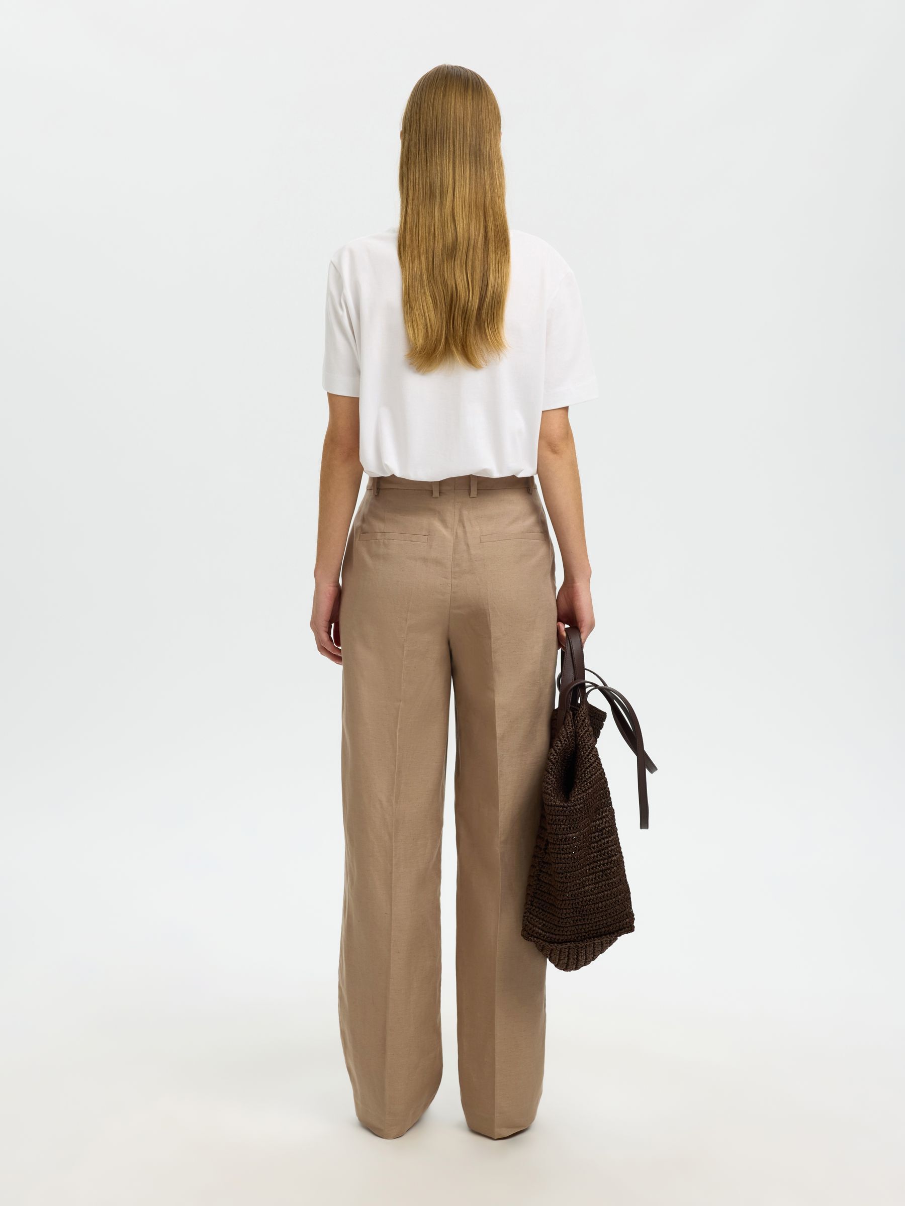 LINEN BLEND TROUSERS