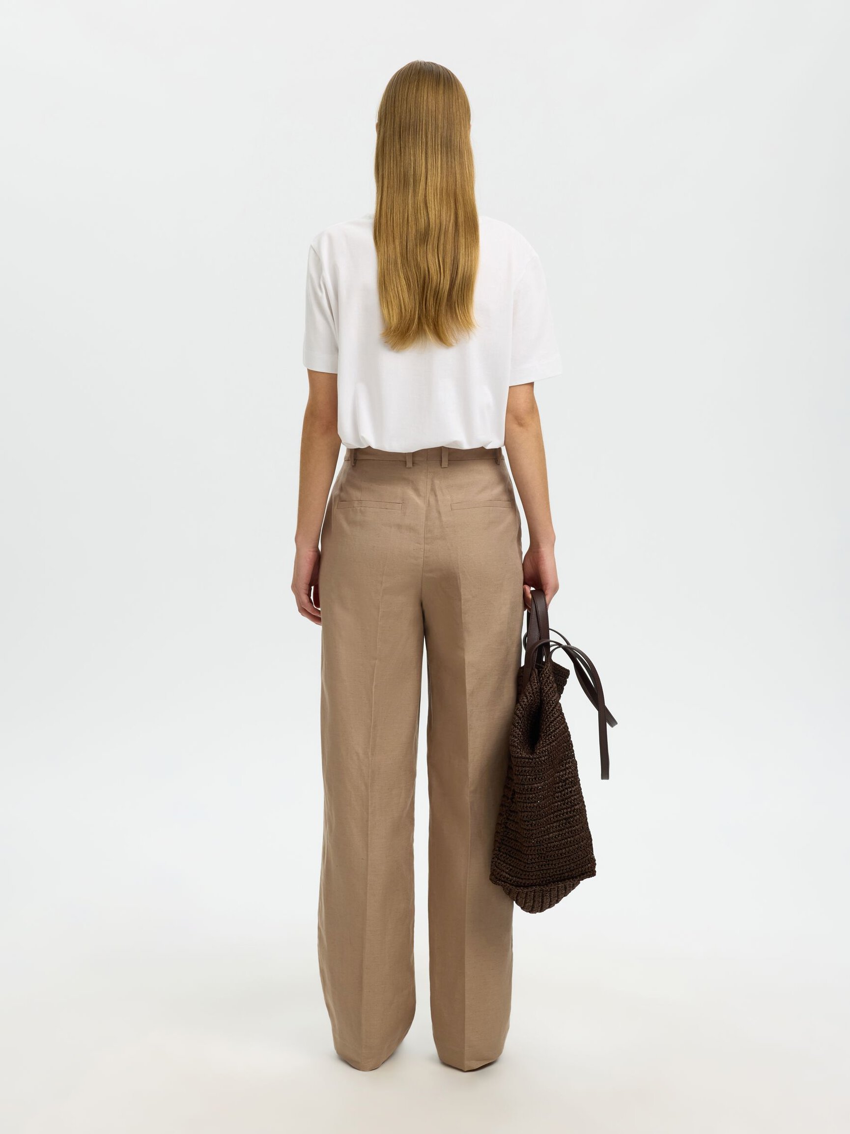 LINEN BLEND TROUSERS