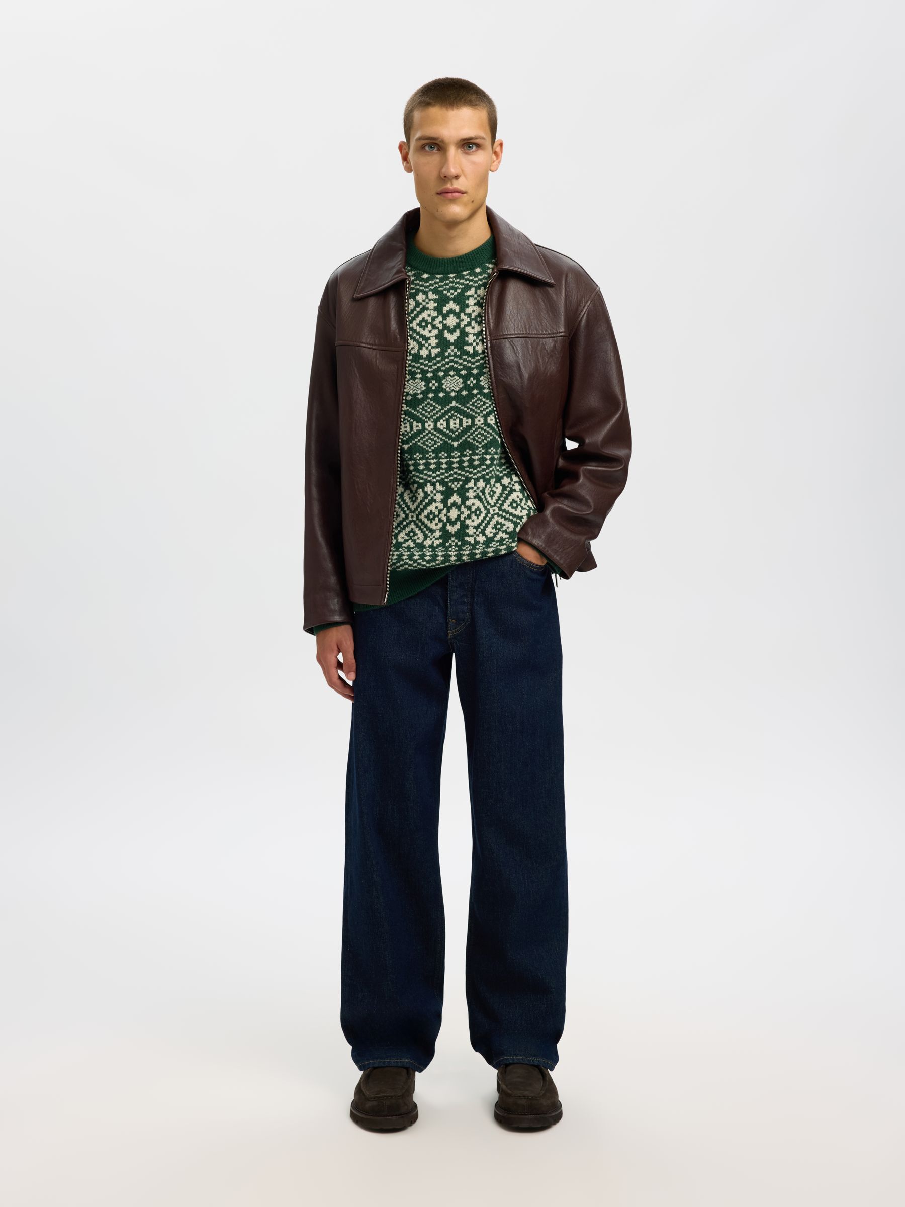 WOOL BLEND CREWNECK JUMPER