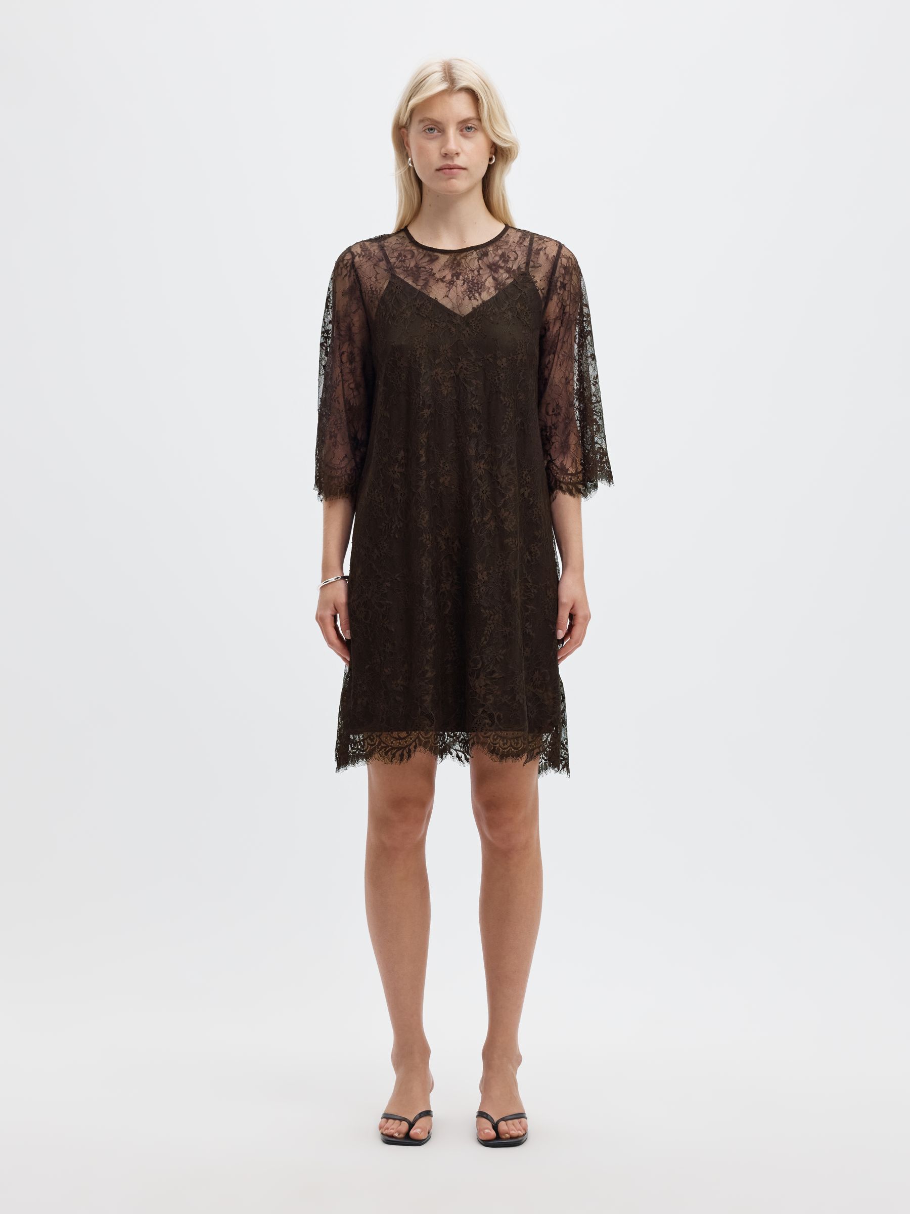 LACE MIDI DRESS