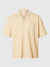 WAFFLED SHORT SLEEVED SHIRT, Fog, highres