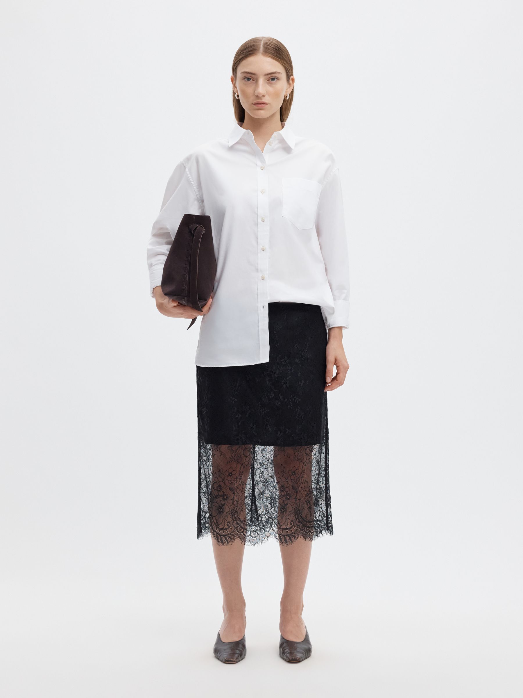 LACE MIDI SKIRT
