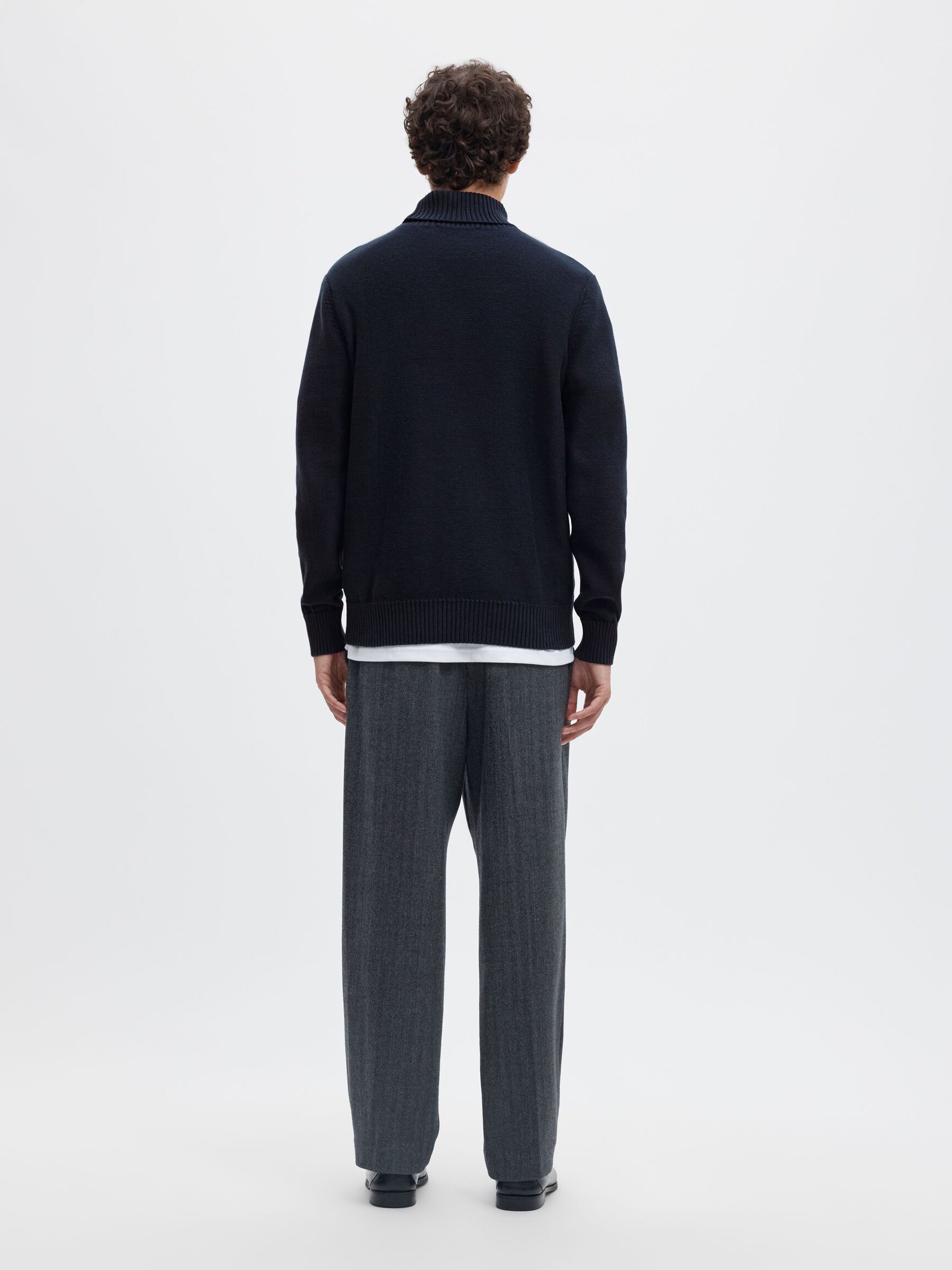 COTTON ROLL NECK JUMPER