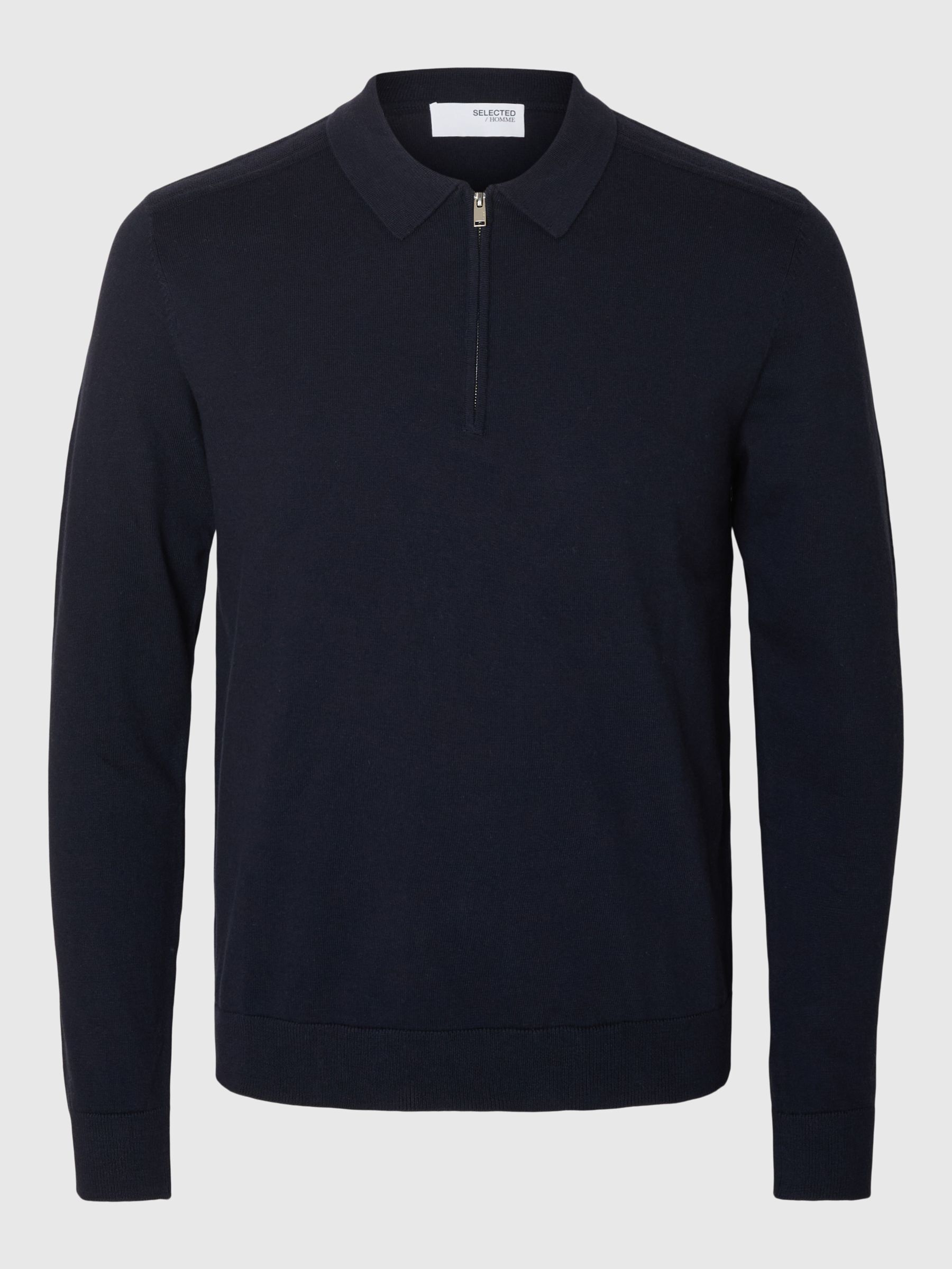 KNITTED LONG-SLEEVED POLO