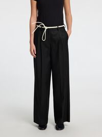 EXTRA WIJDE PIJPEN HIGH-WAIST BROEK, Black, highres