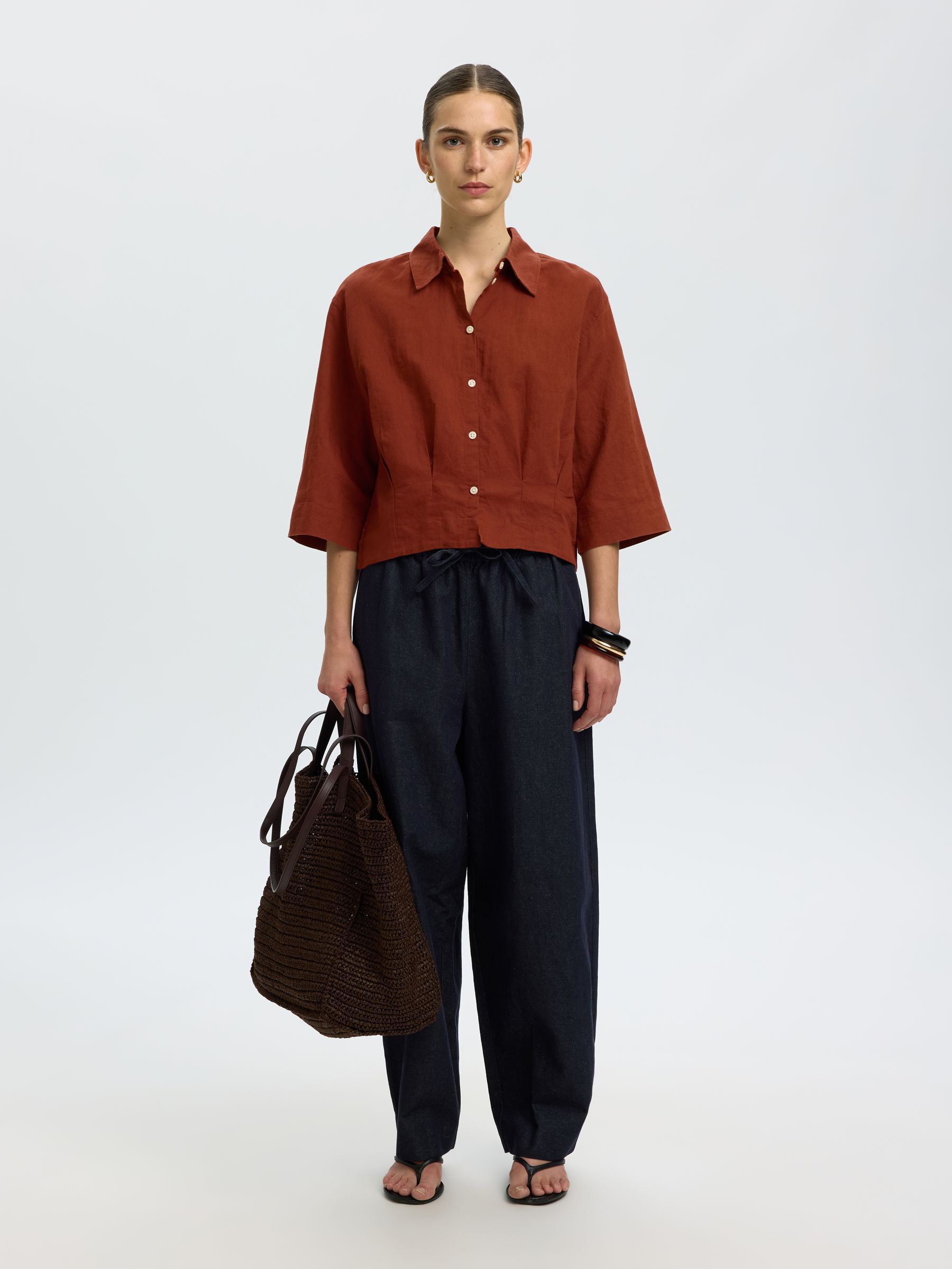 HØRBLANDING KORTÆRMET SKJORTE