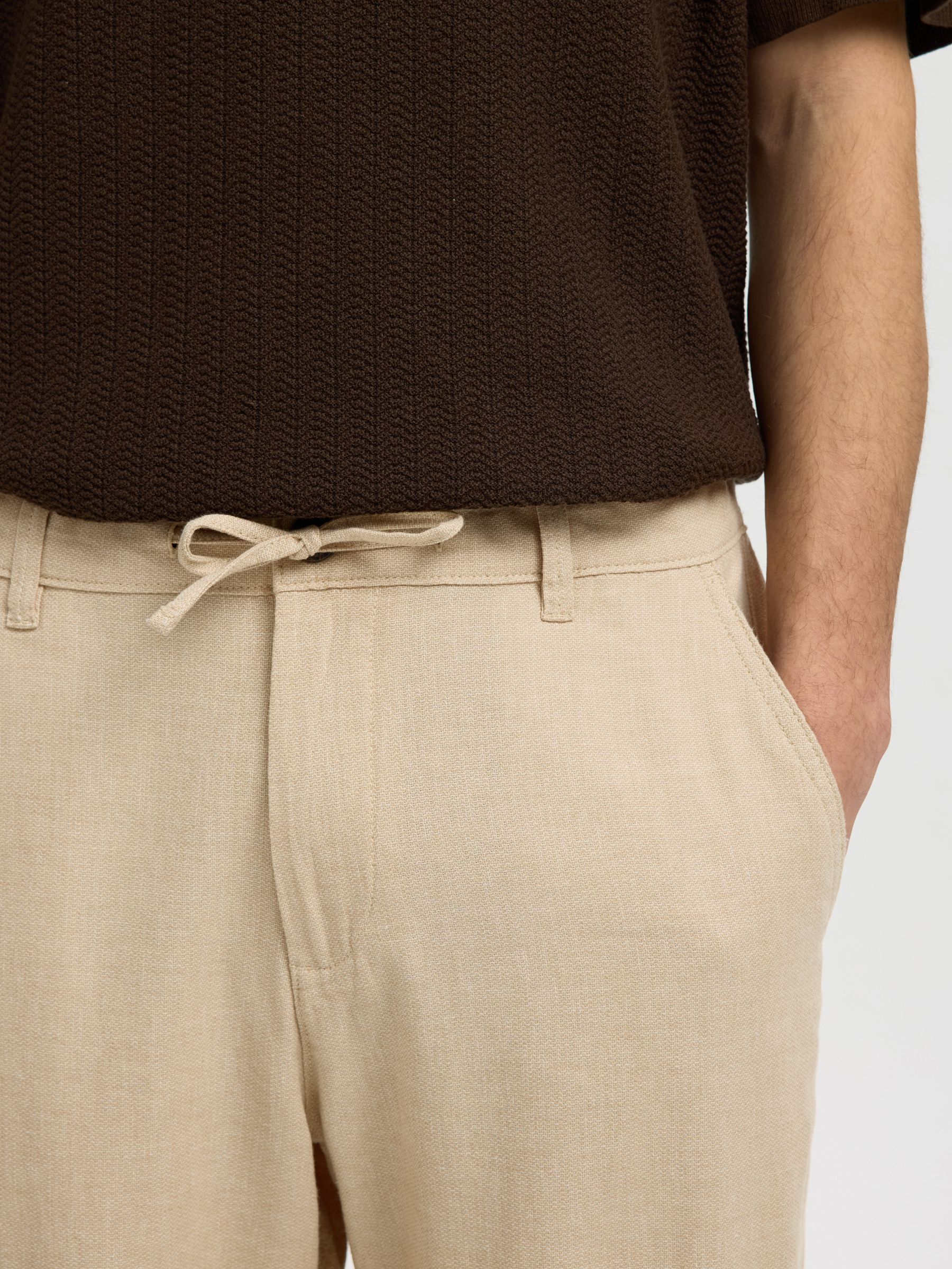 220 LOOSE FIT LINEN-BLEND TROUSERS