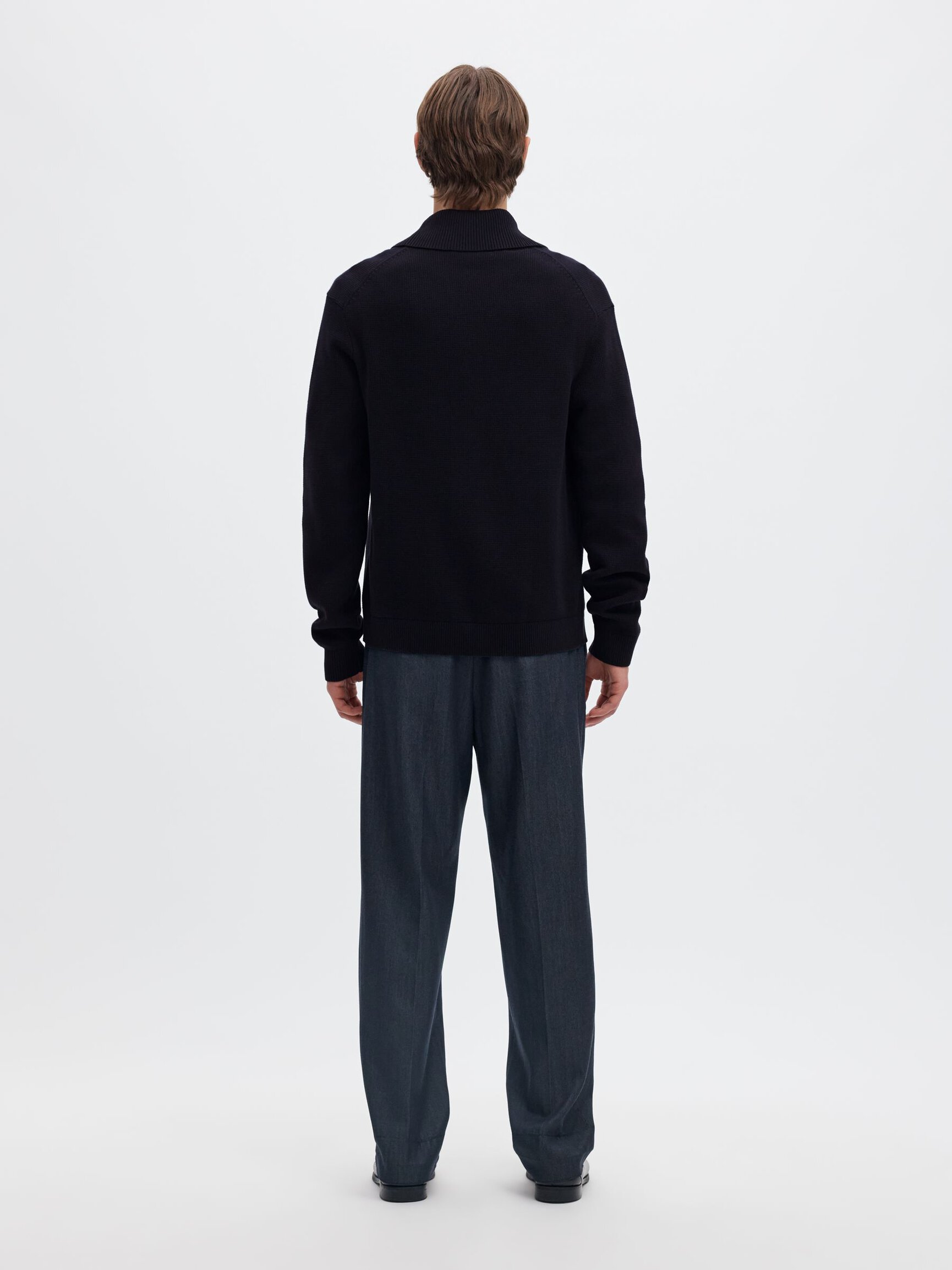 ORGANIC COTTON SHAWL COLLAR CARDIGAN