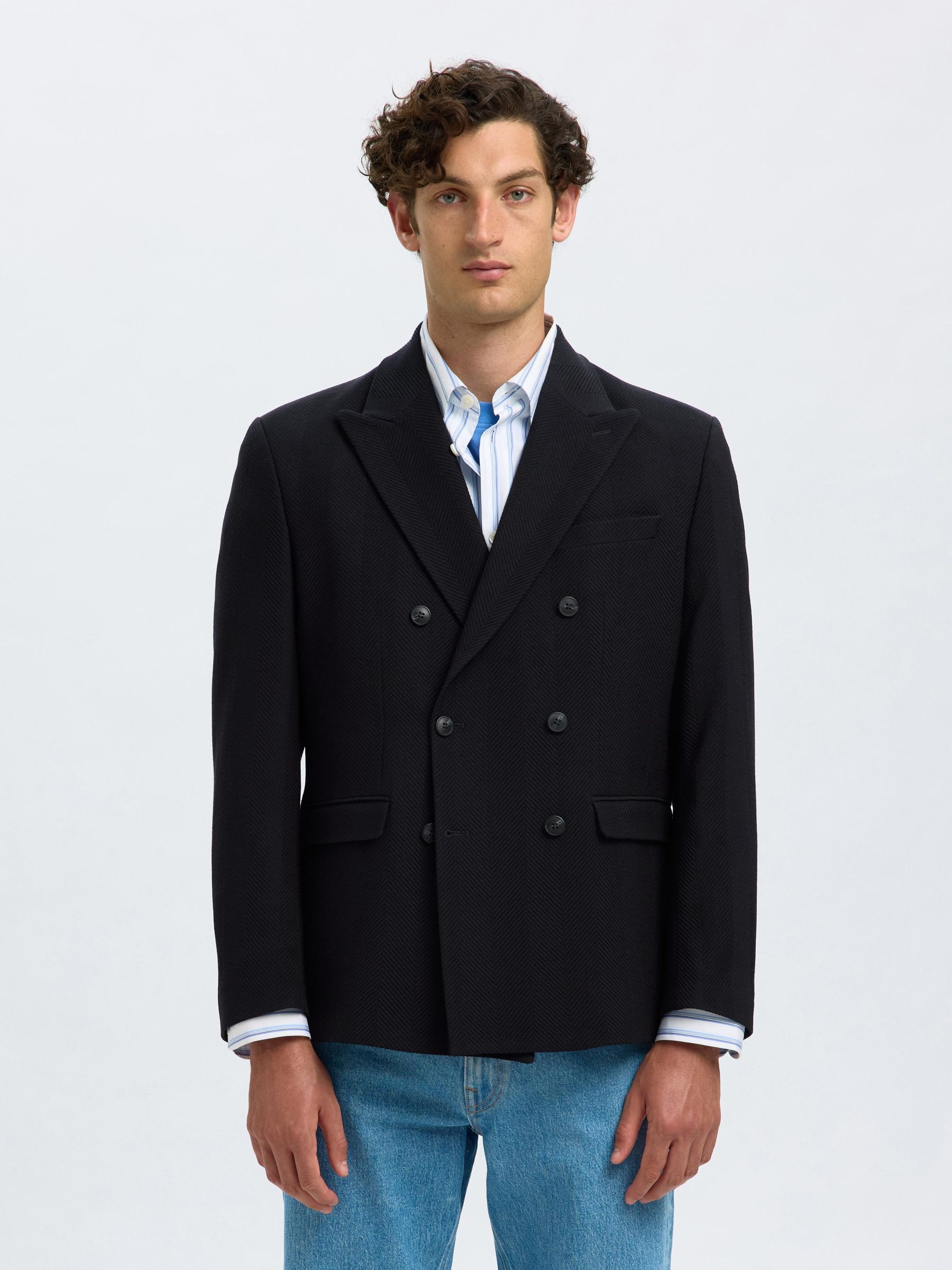 WOOL DOUBLE-BREASTED BLAZER