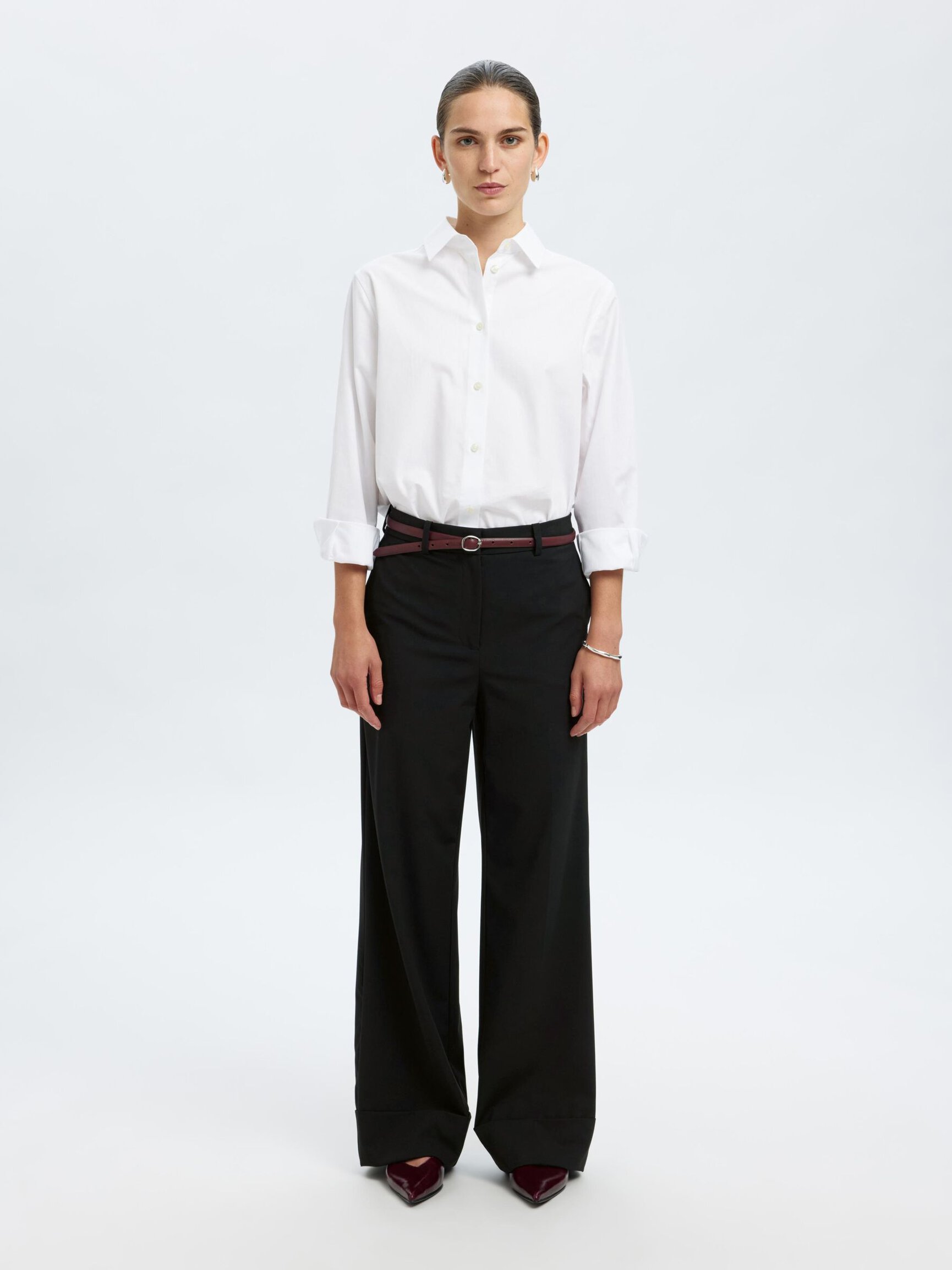 WIDE FIT SUIT TROUSERS