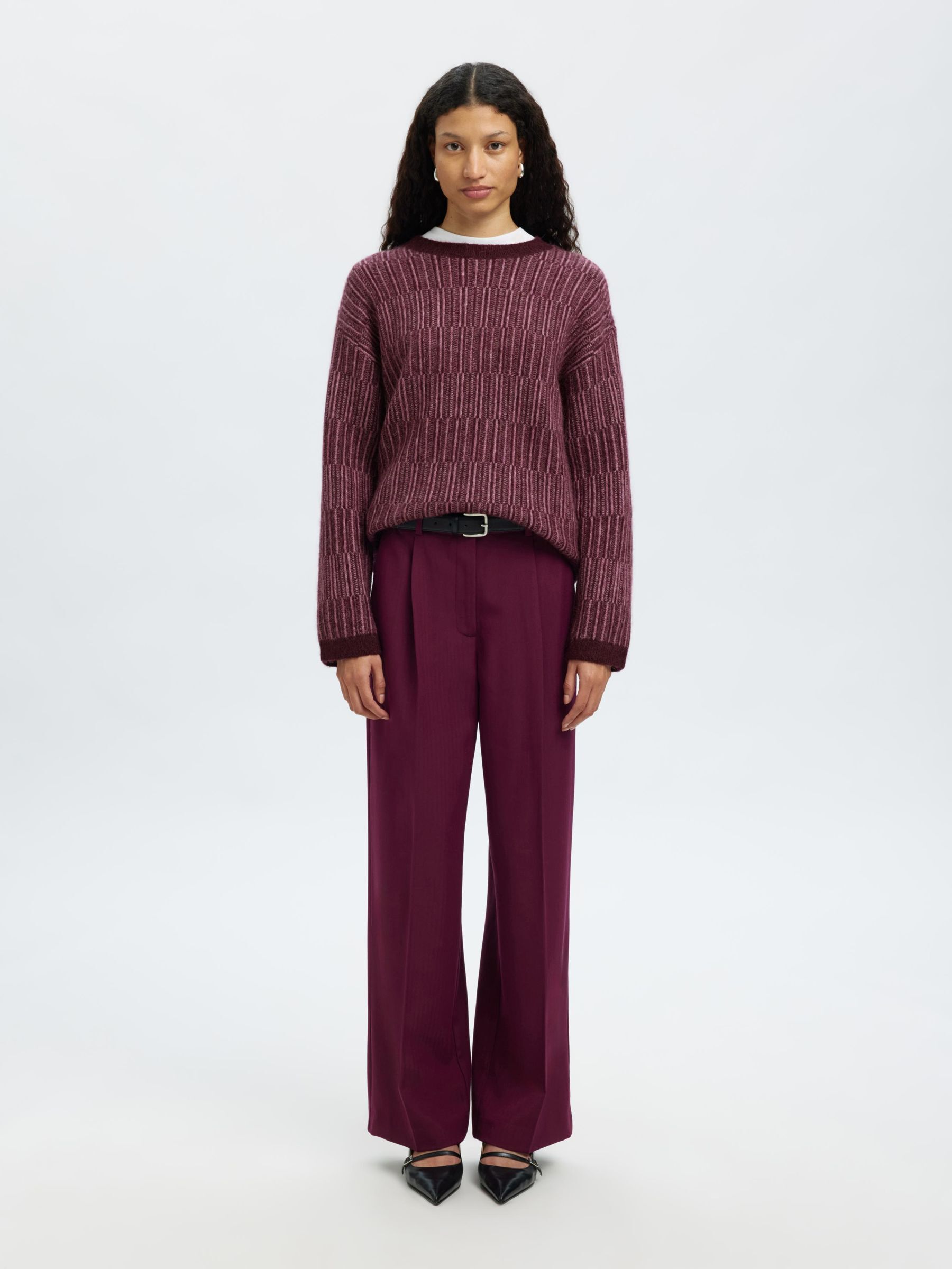 WOOL BLEND KNITTED JUMPER