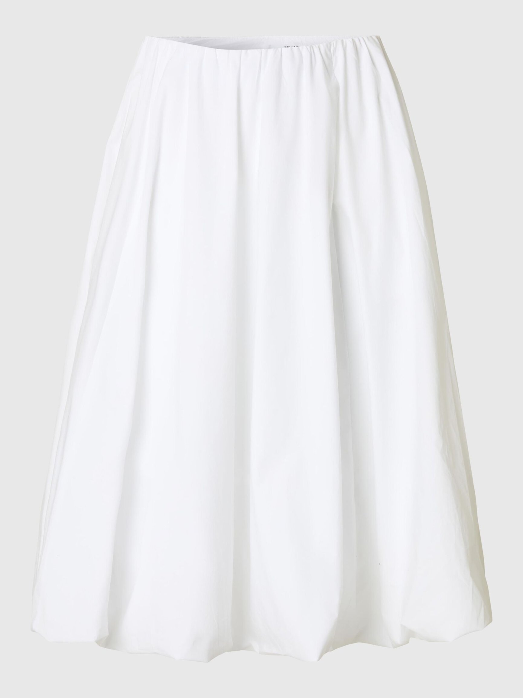 BUBBLE HEM MIDI SKIRT