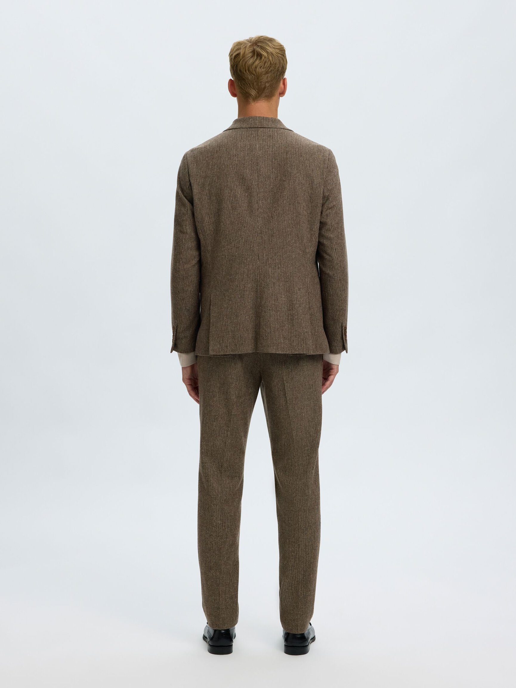 KARIERTER WOLLGEMISCH BLAZER