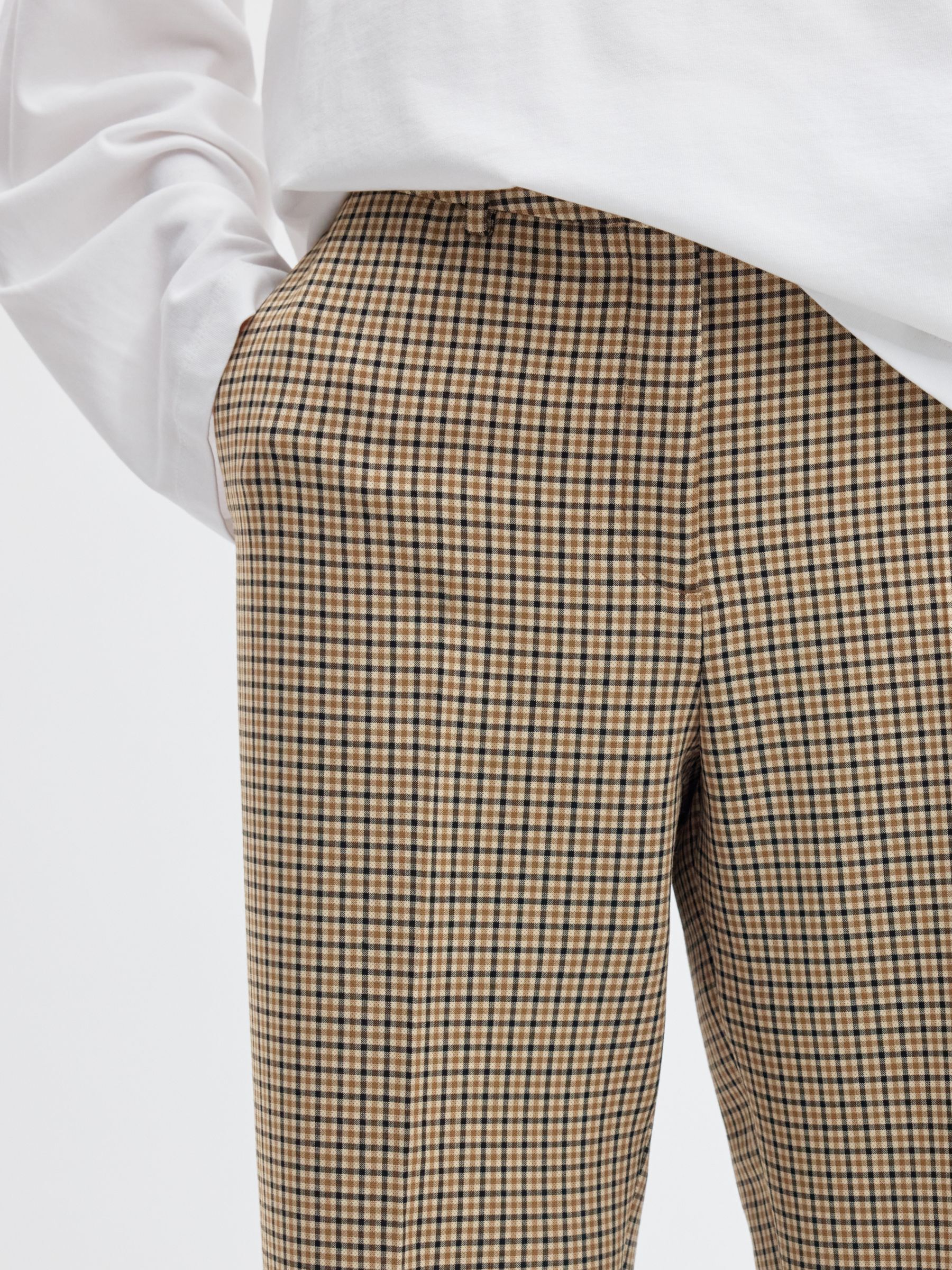 MID WAIST WIDE-LEG TROUSERS