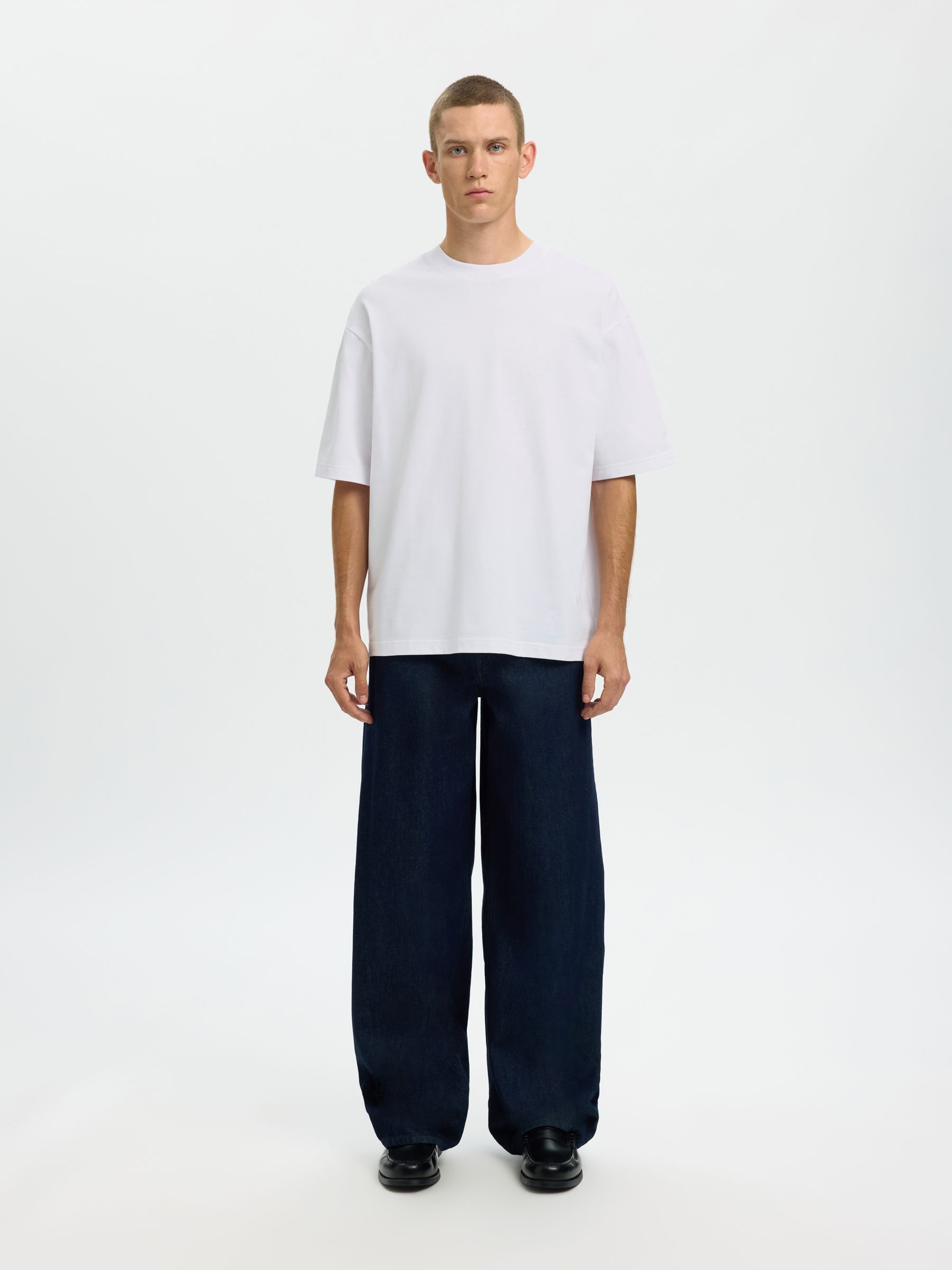 100% KATOEN T-SHIRT MET RONDE HALS