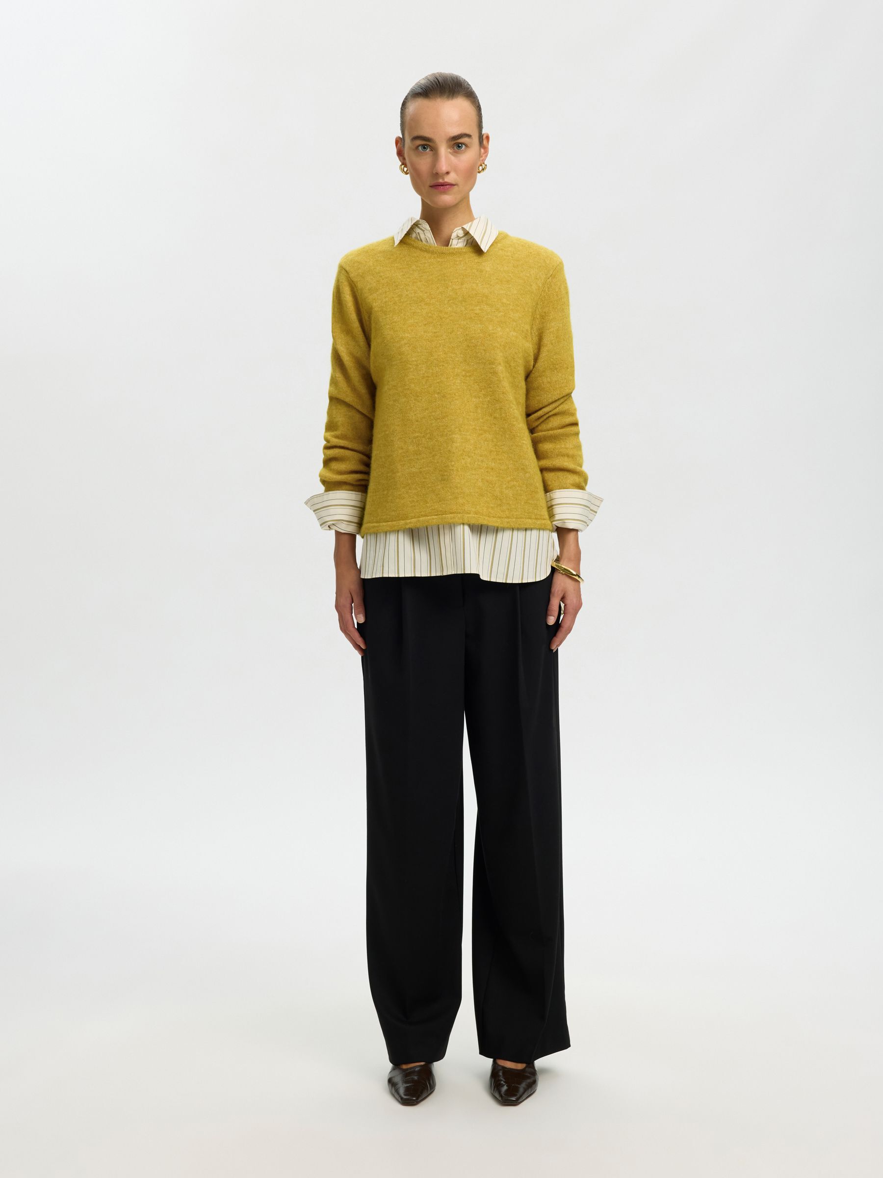 WOOL BLEND KNITTED PULLOVER