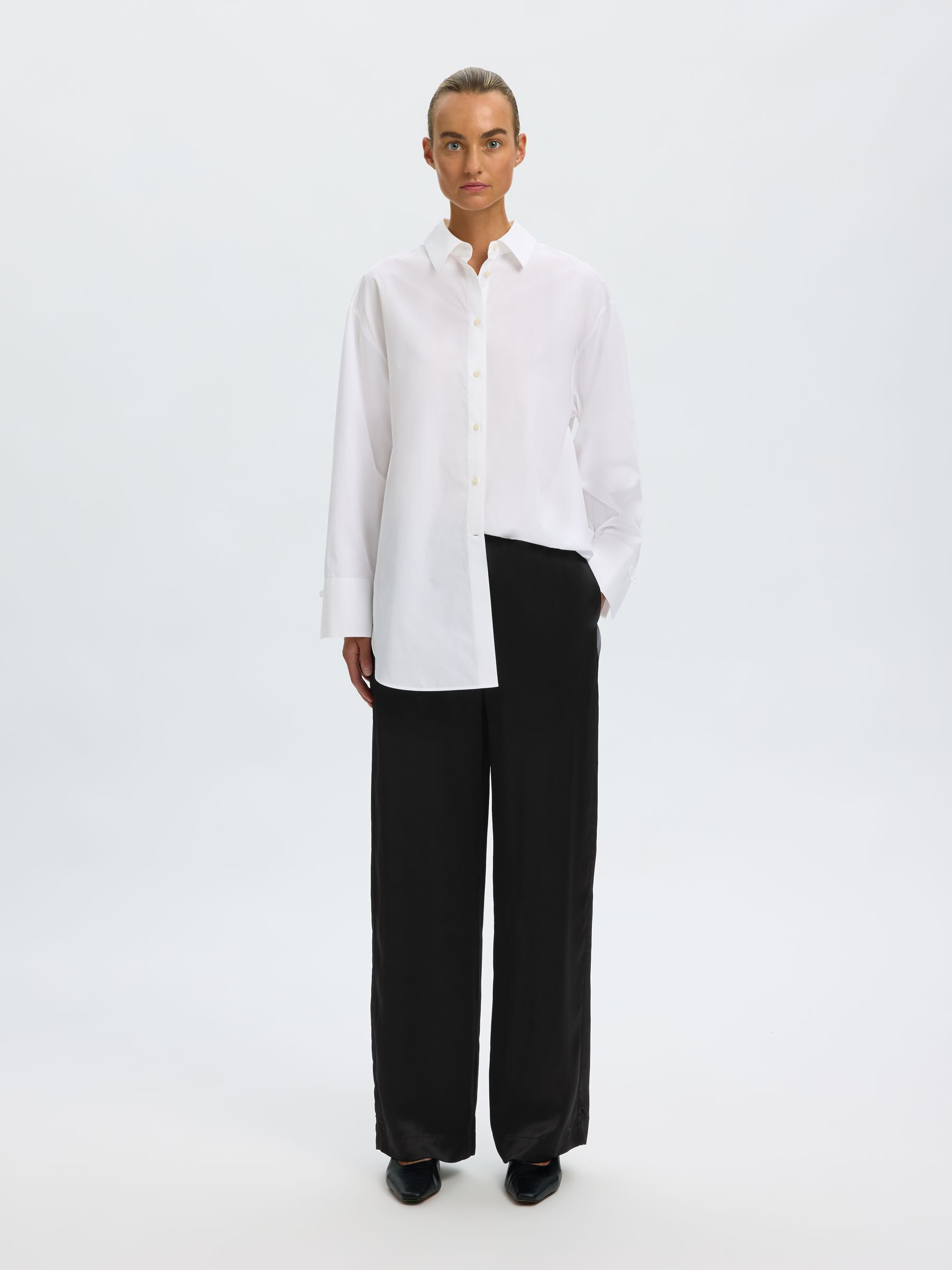 LOOSE FIT SATIN TROUSERS