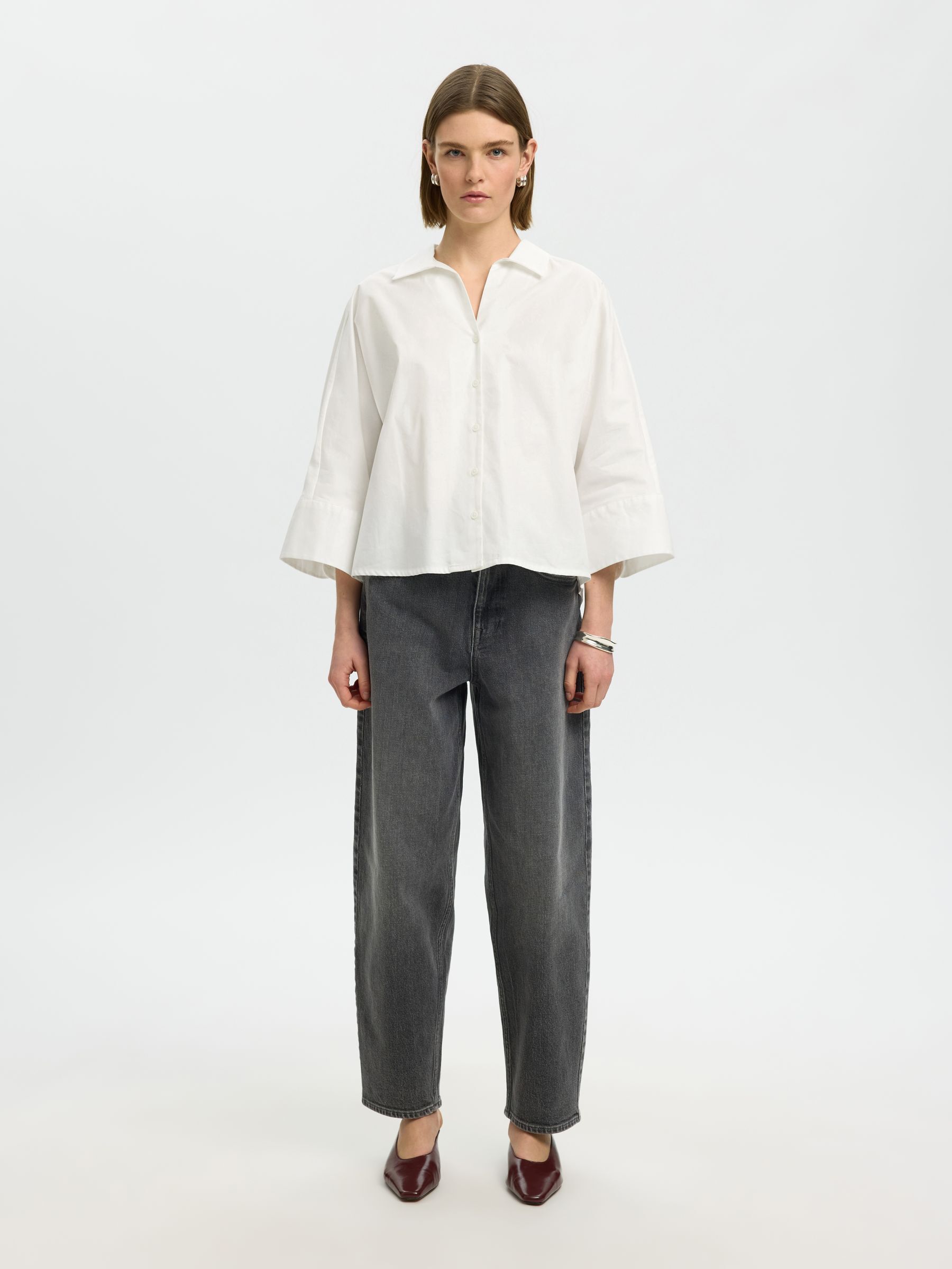 COTTON 3/4 SLEEVED SHIRT