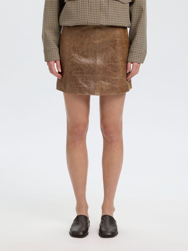 Leather Mini Skirt