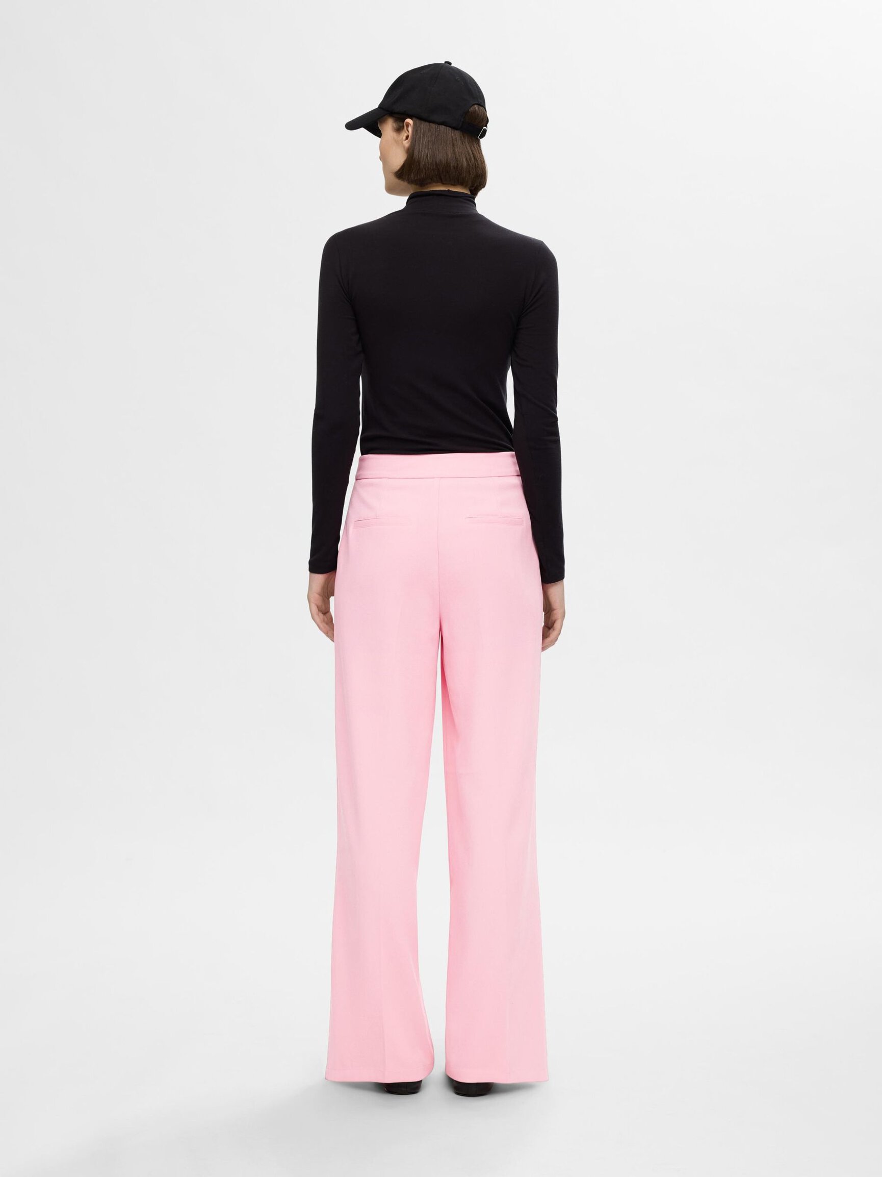 WOVEN WIDE-LEG TROUSERS