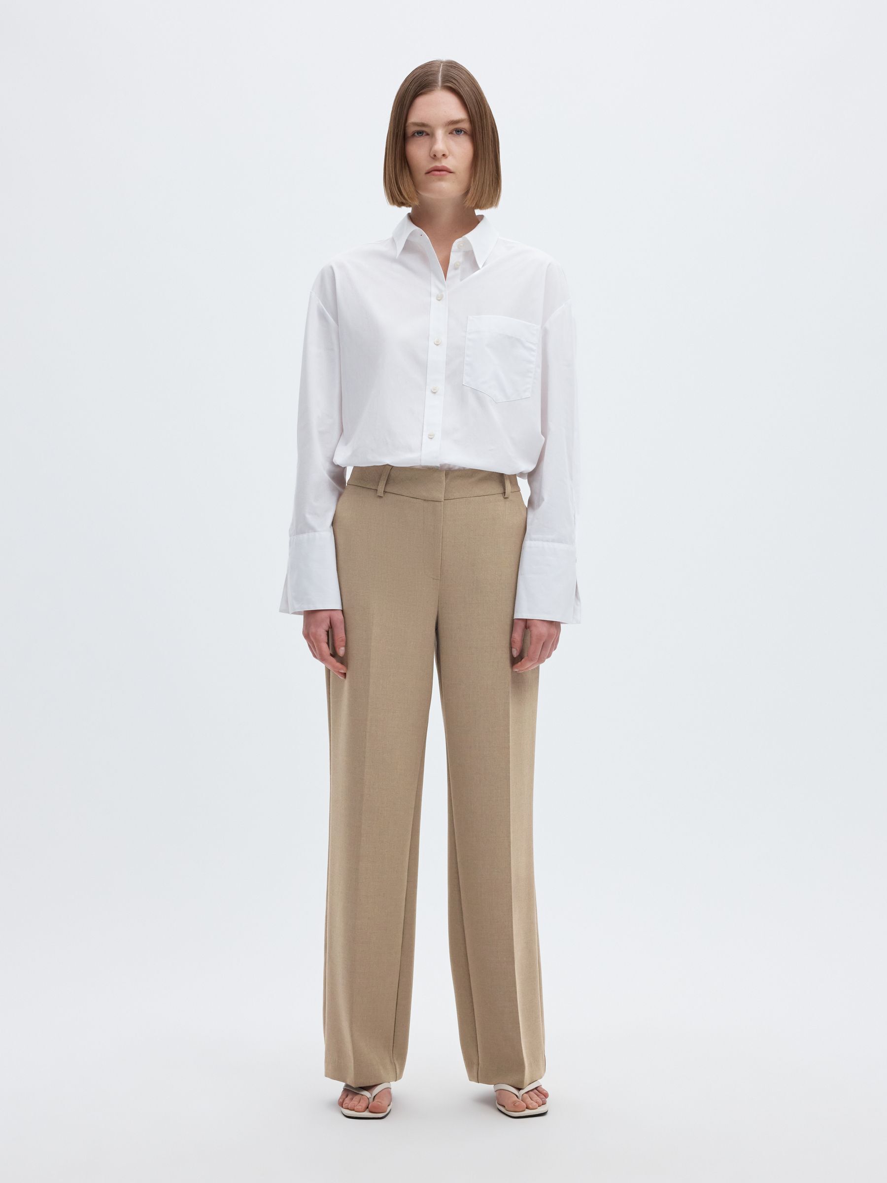 VISCOSE BLEND TROUSERS