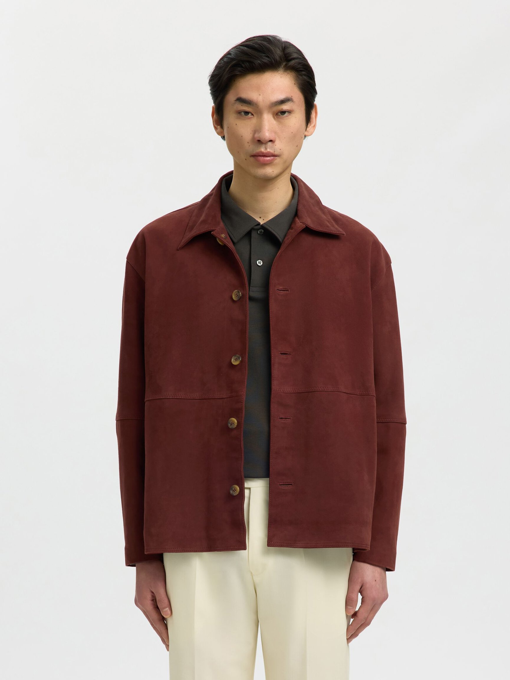 100% SUEDE OVERSHIRT