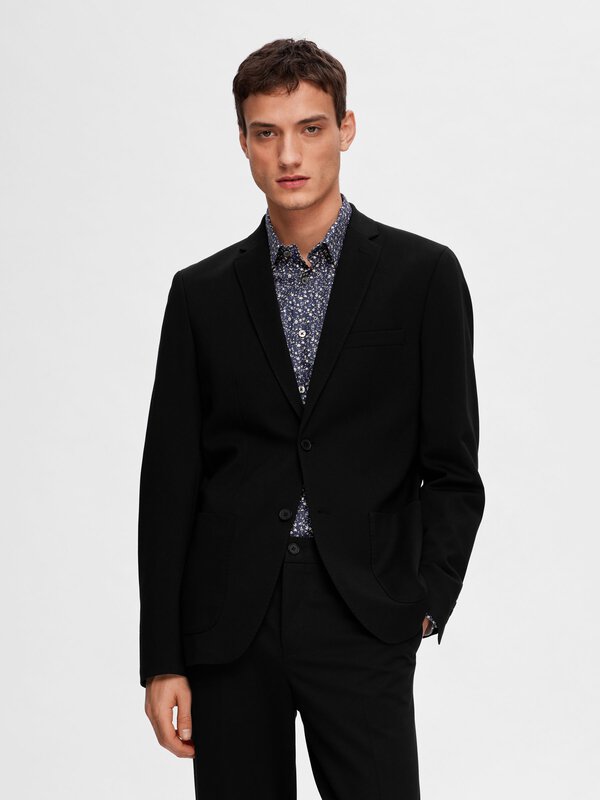Viscose Blend Slim Fit Blazer