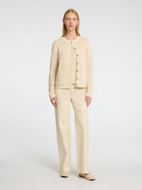 100% BAUMWOLL STRICKJACKE, Birch, highres