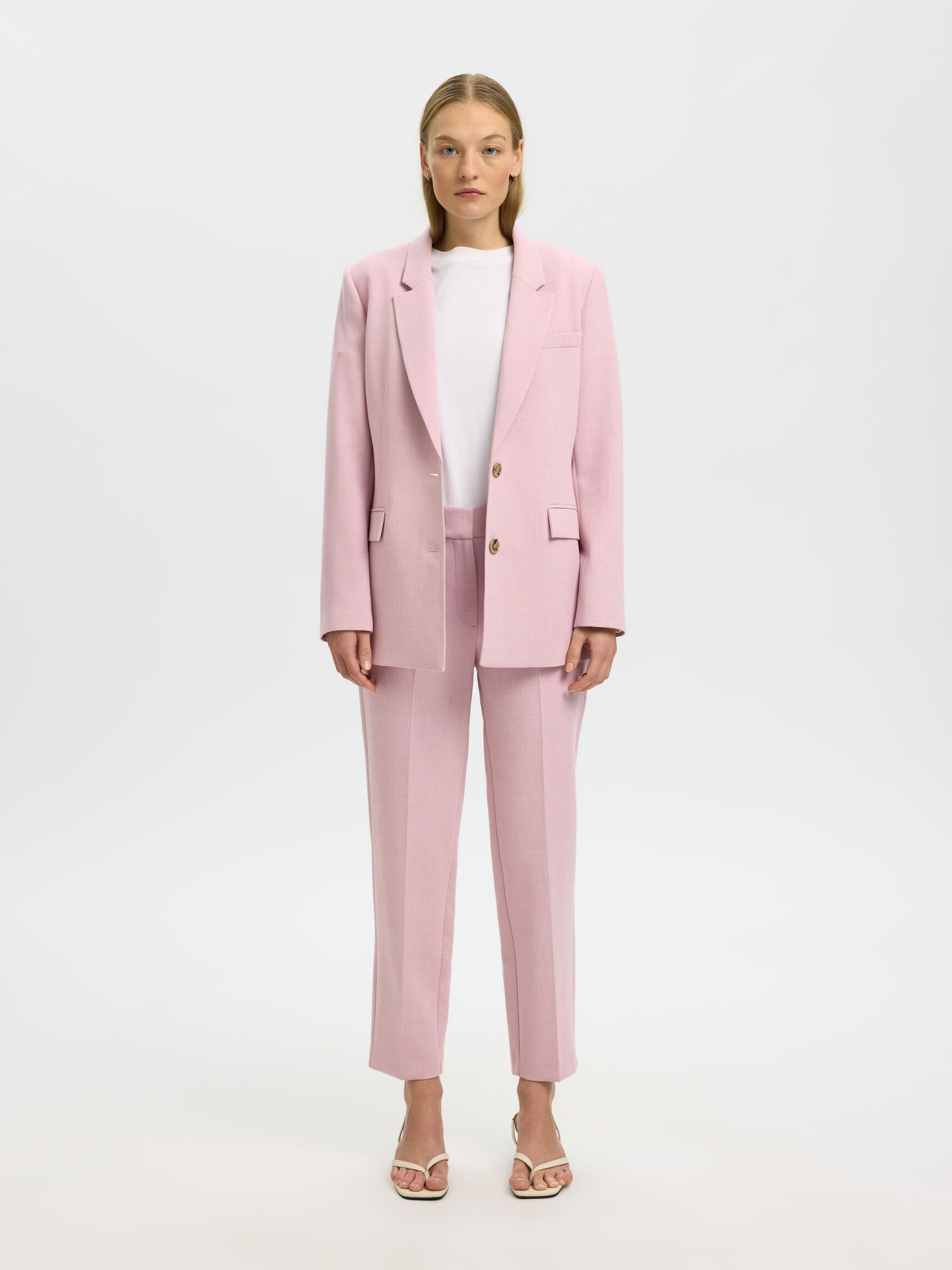 CROPPED TAPERED TROUSERS