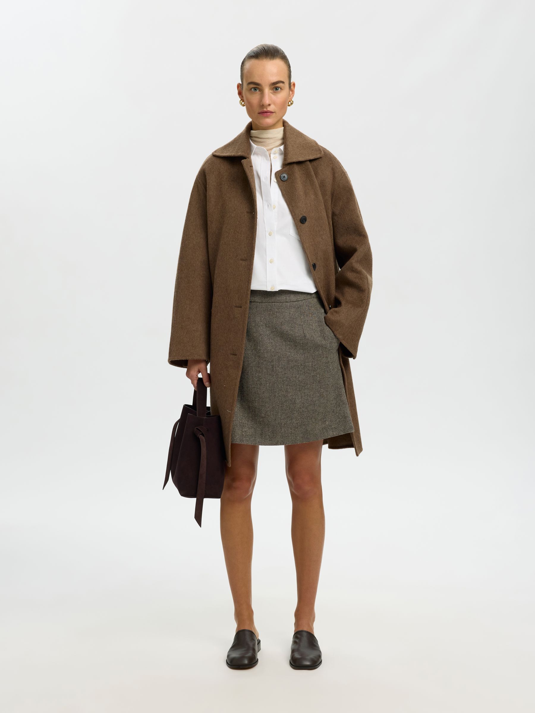 WOOL BLEND MINI SKIRT