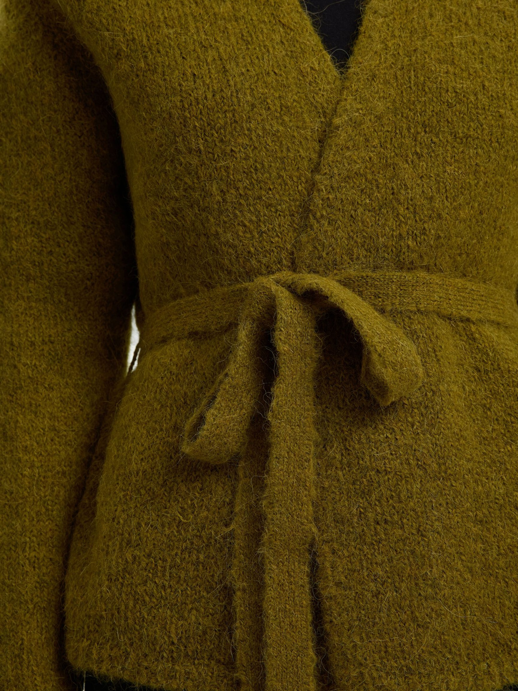 WOOL BLEND KNITTED CARDIGAN