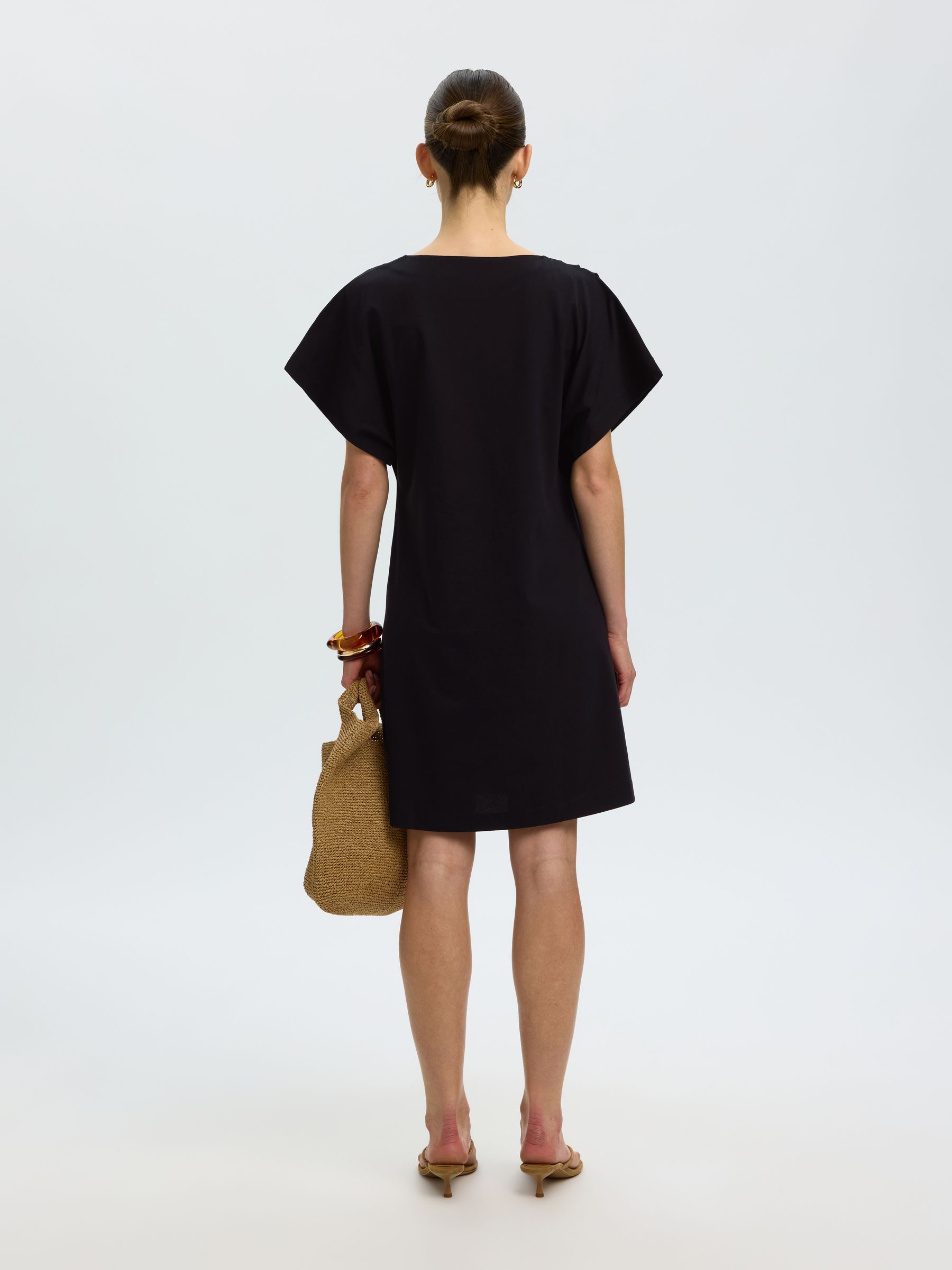 COTTON SHORT SLEEVED MINI DRESS