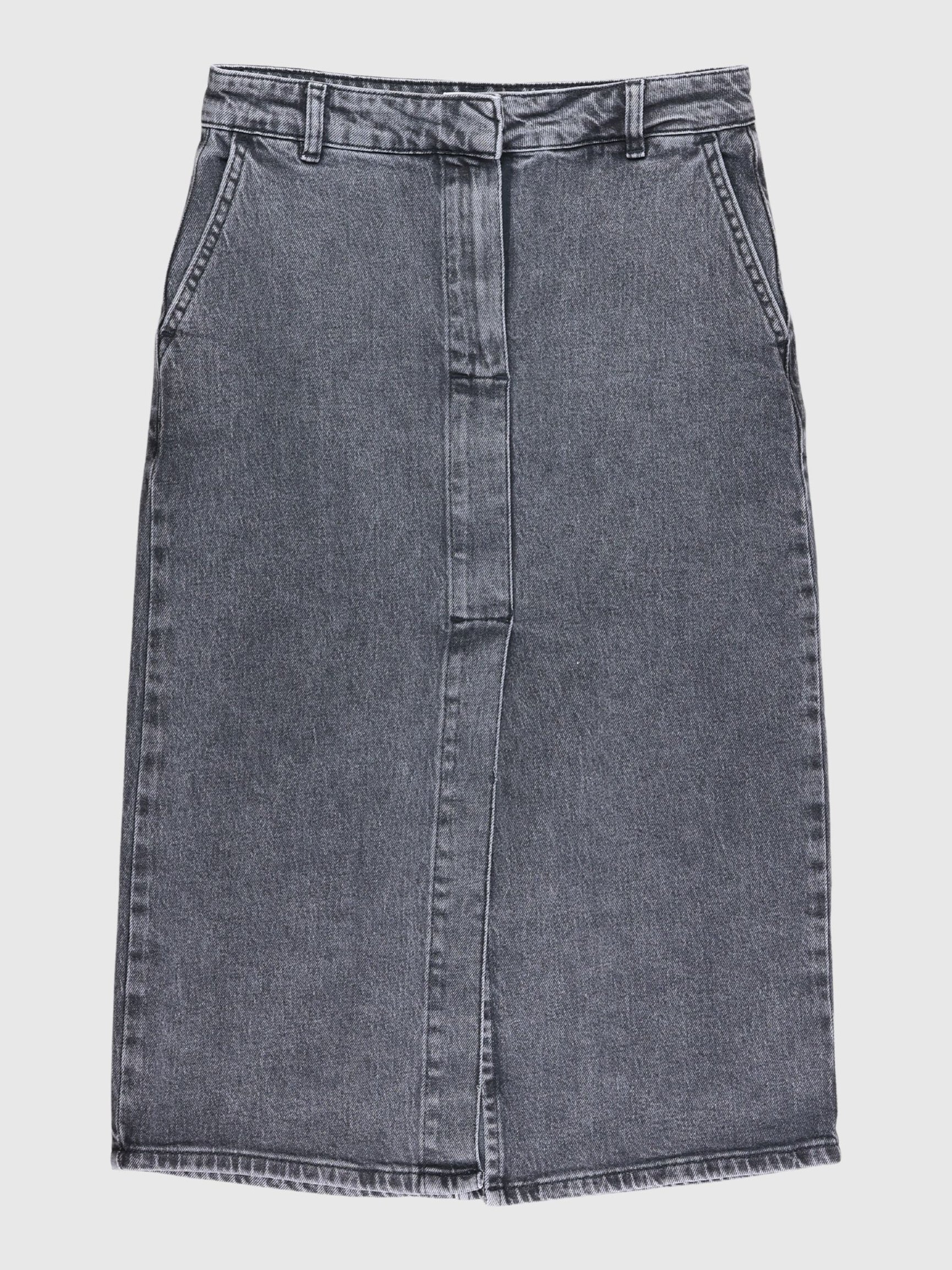 DENIM MIDINEDERDEL