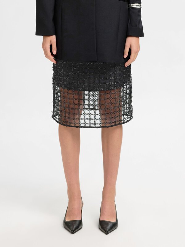Sequin Midi Skirt