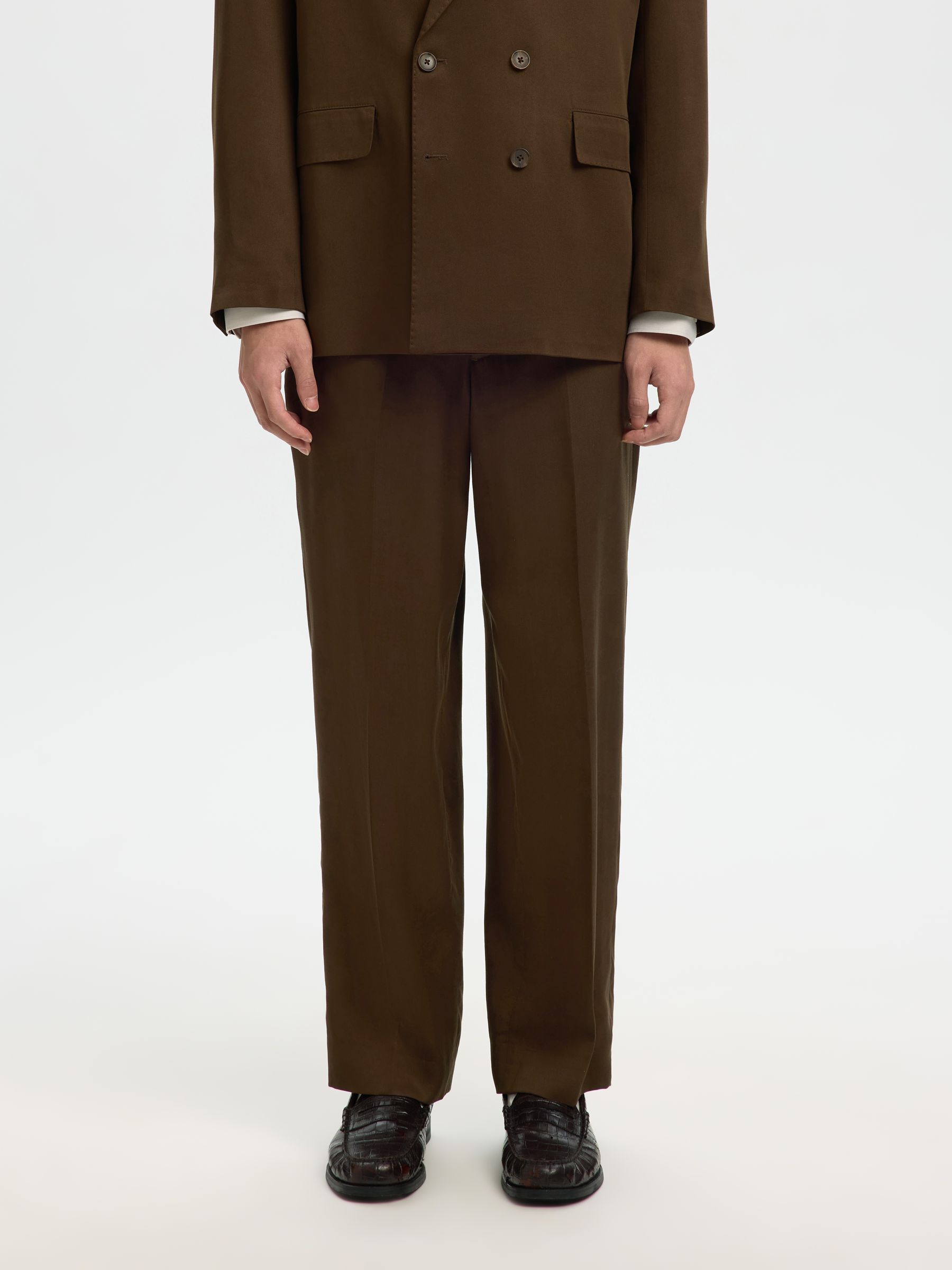 RELAXED FIT SUIT TROUSERS