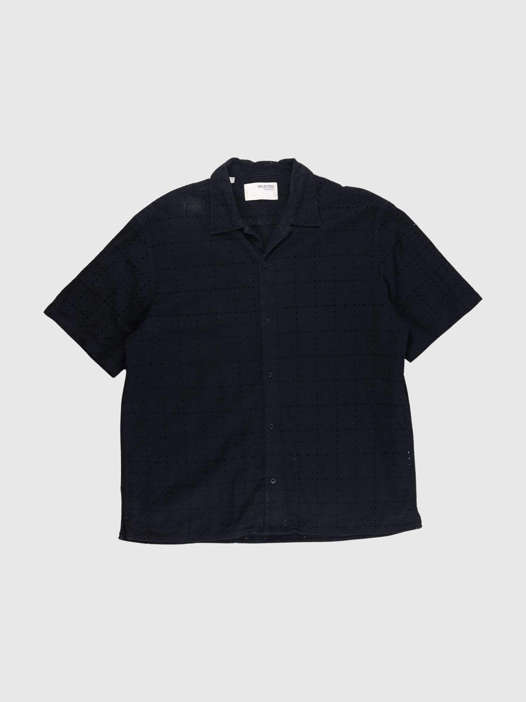 BRODERIE ANGLAISE SHORT SLEEVED SHIRT