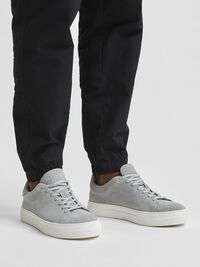 CHUNKY SUÈDE SNEAKERS, Grey, highres