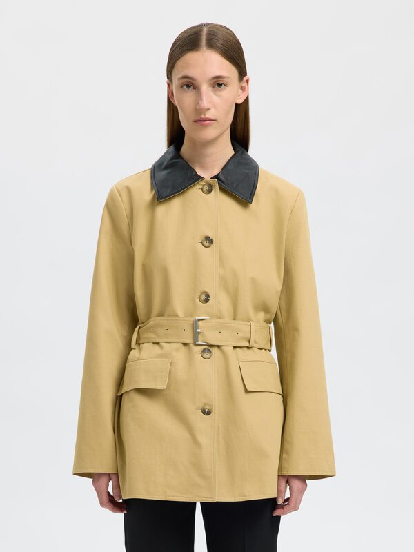Belted Cotton Trenchcoat