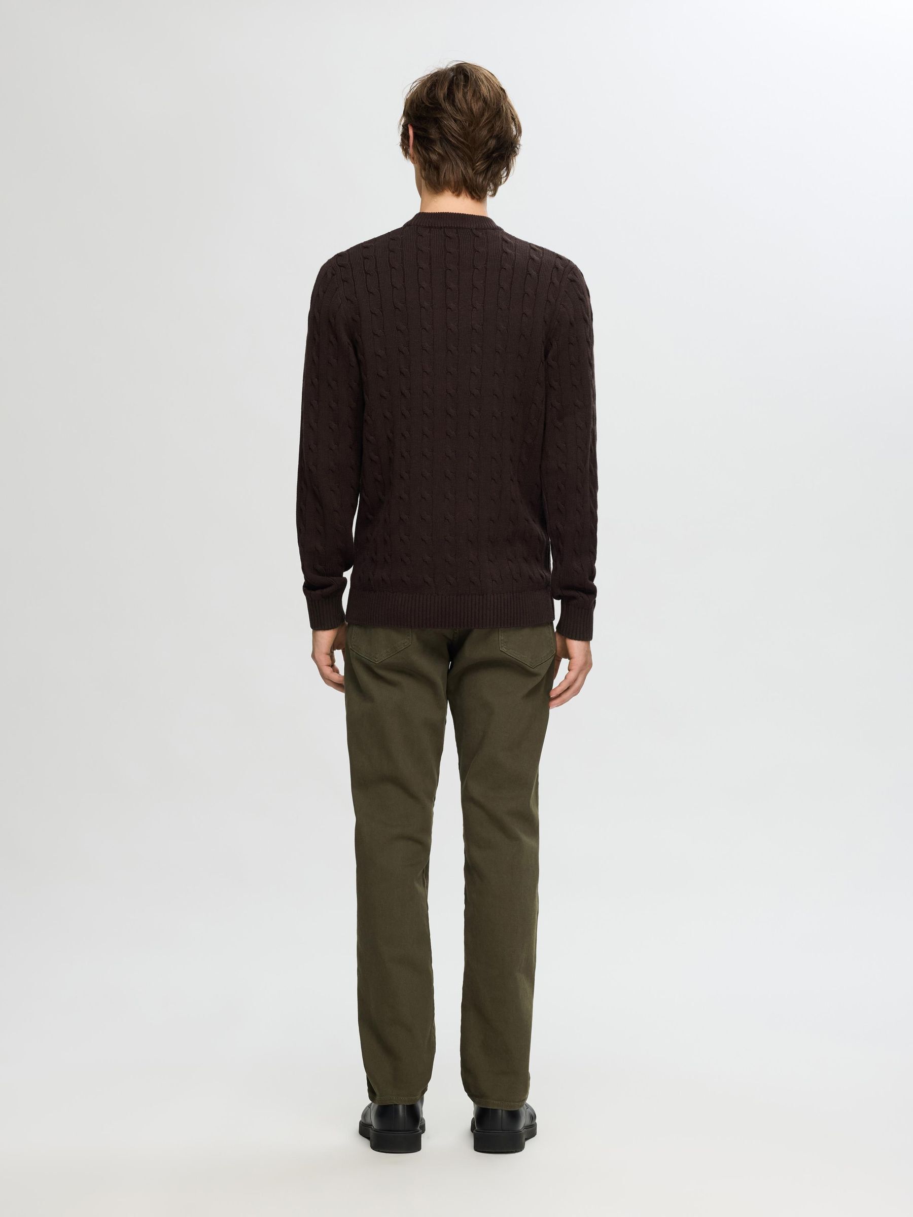 CABLE KNIT KNITTED JUMPER