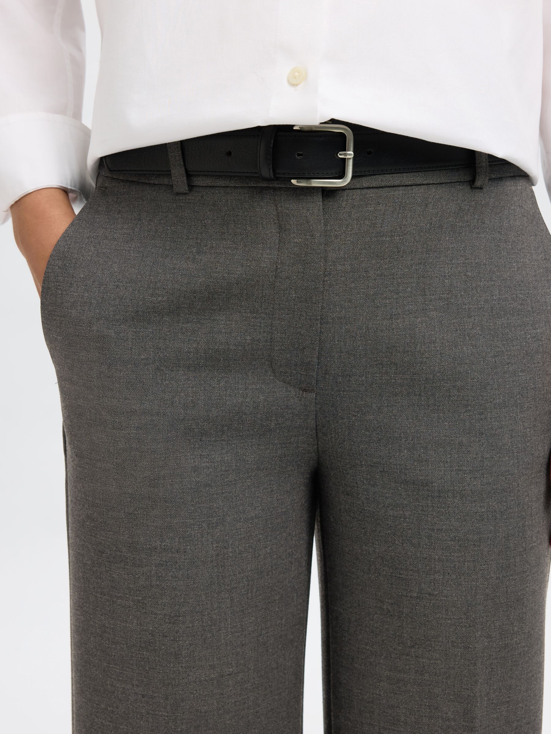 VISCOSE BLEND WIDE-LEG TROUSERS