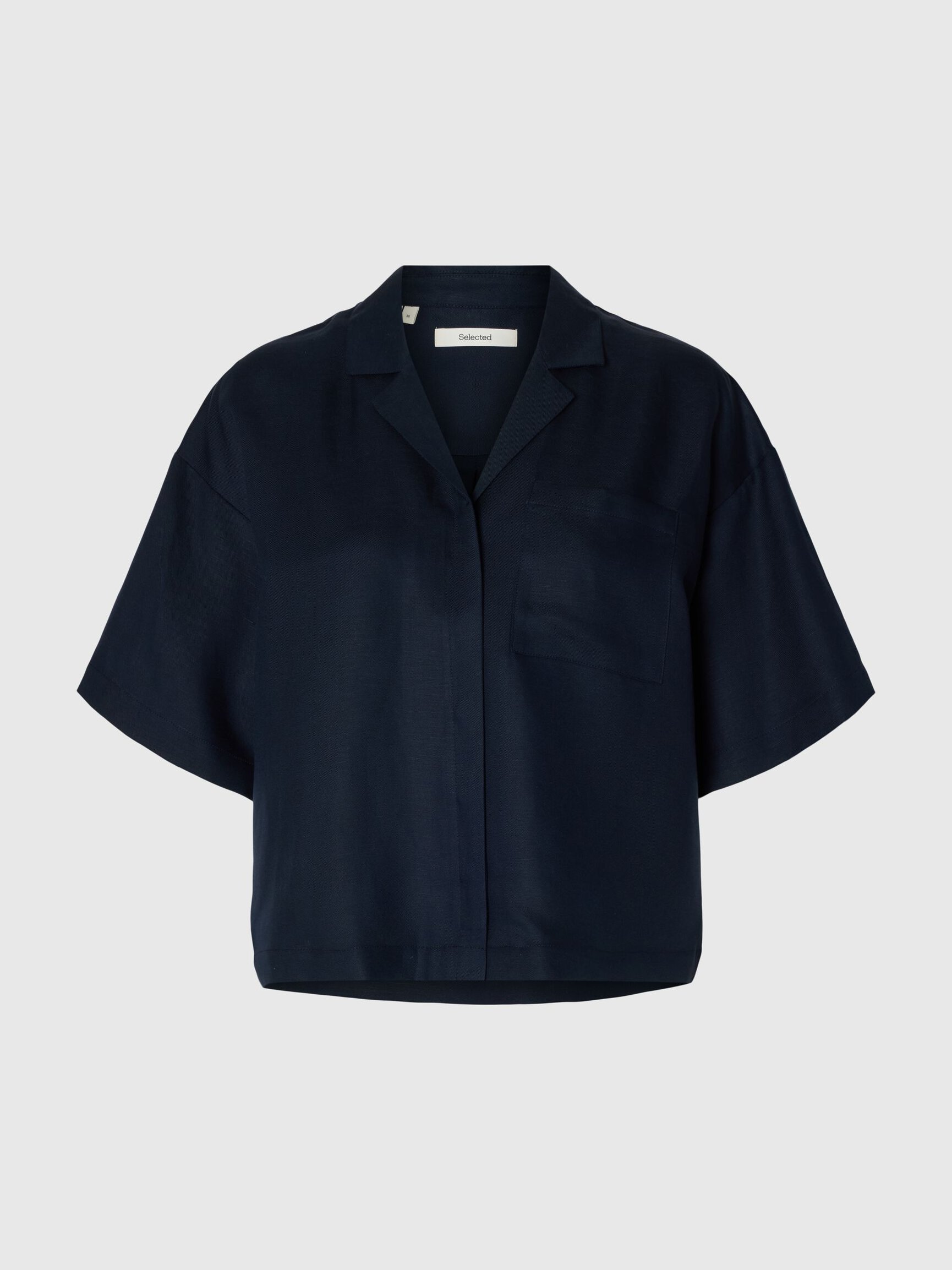 SHORT SLEEVED LINEN-BLEND SHIRT