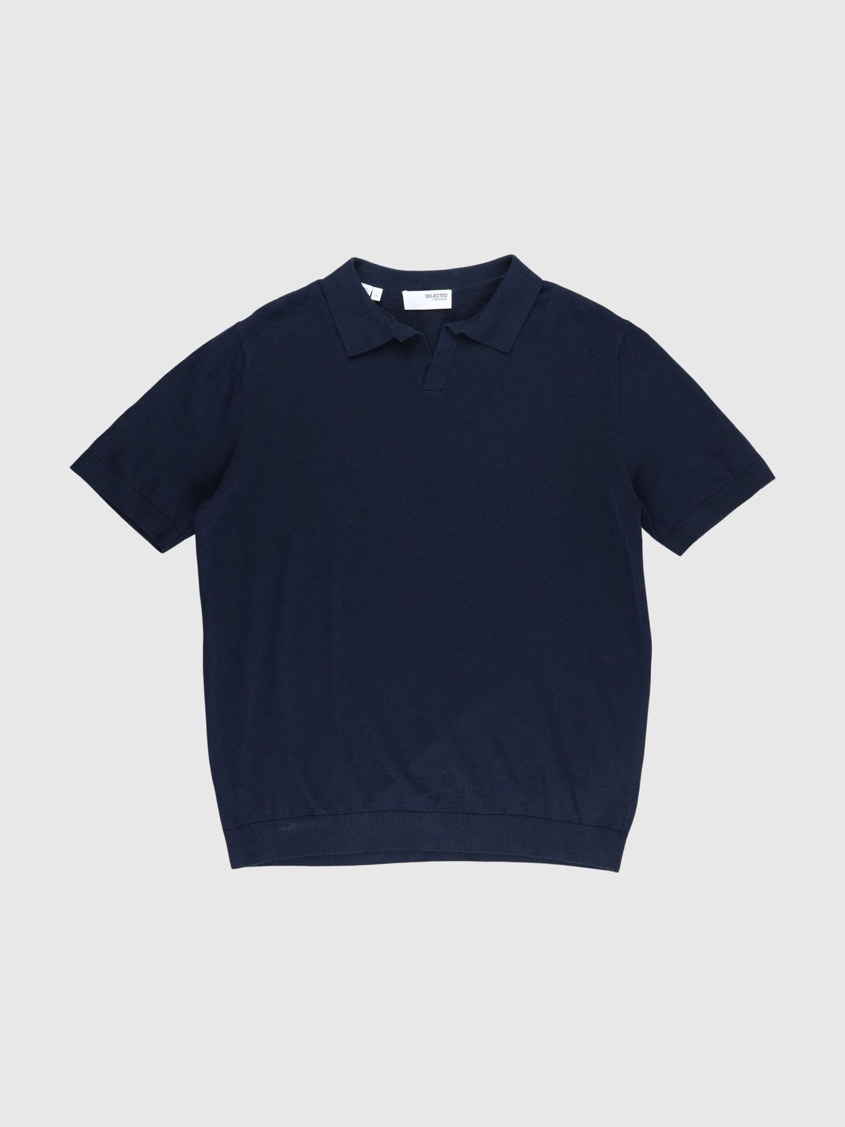SHORT SLEEVED KNITTED POLO SHIRT