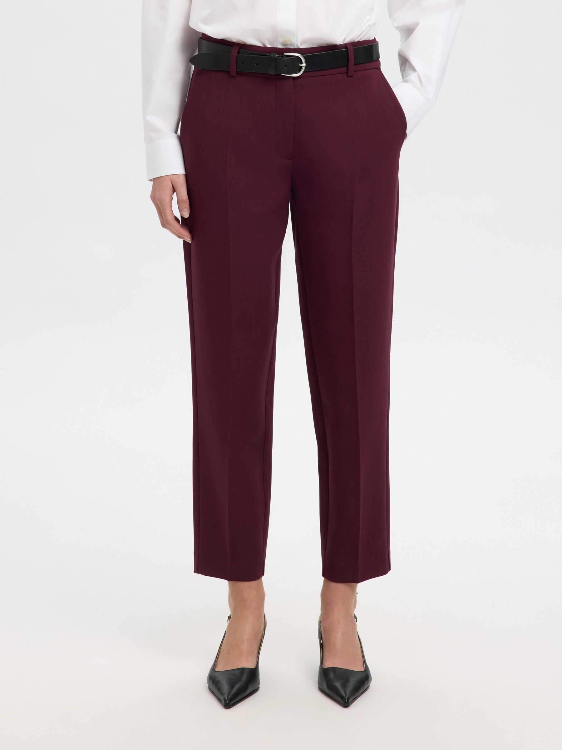 CROPPED TAPERED TROUSERS