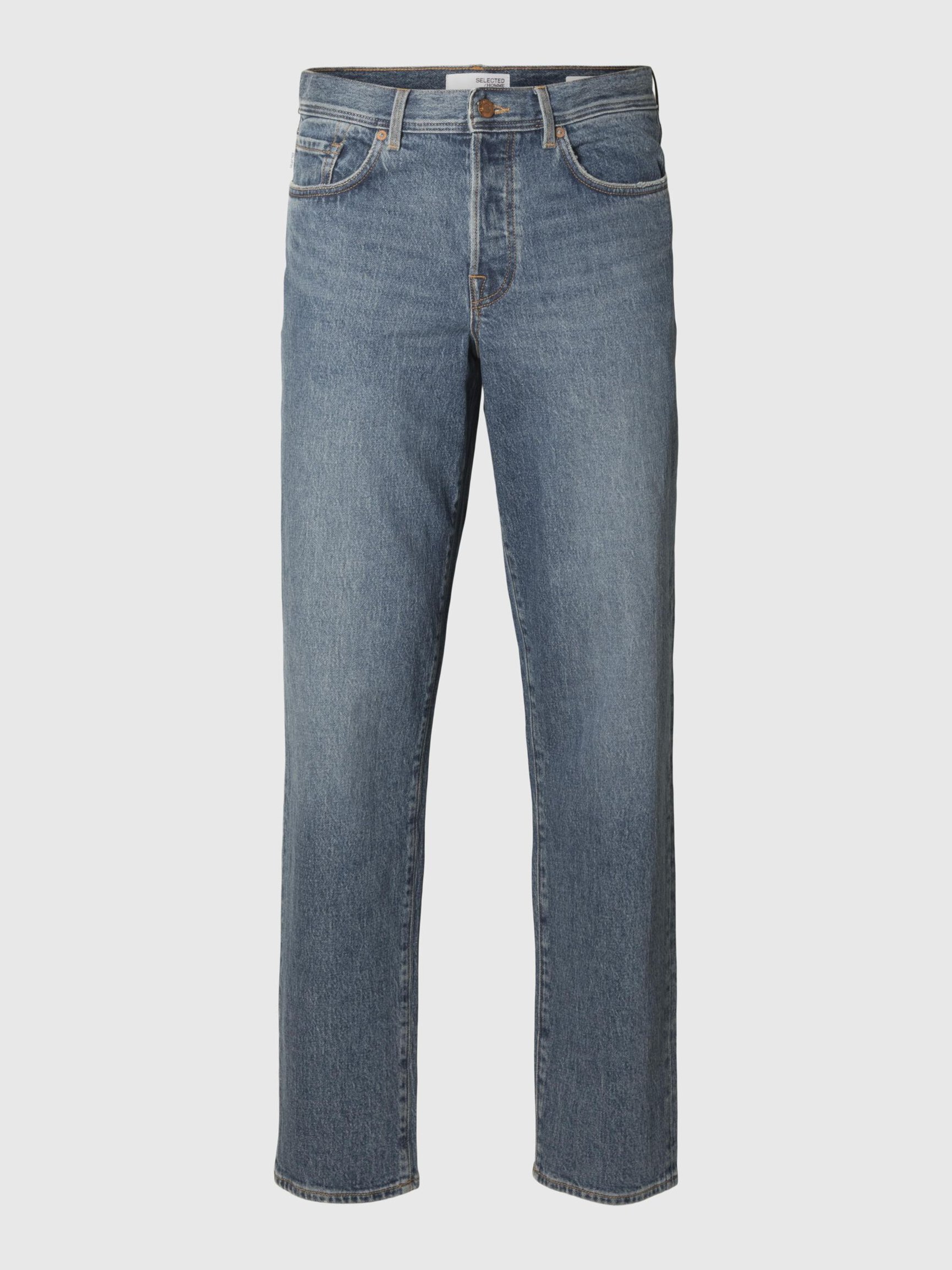 LIGHT WASH REGULAR TAPERED-FIT JEANS